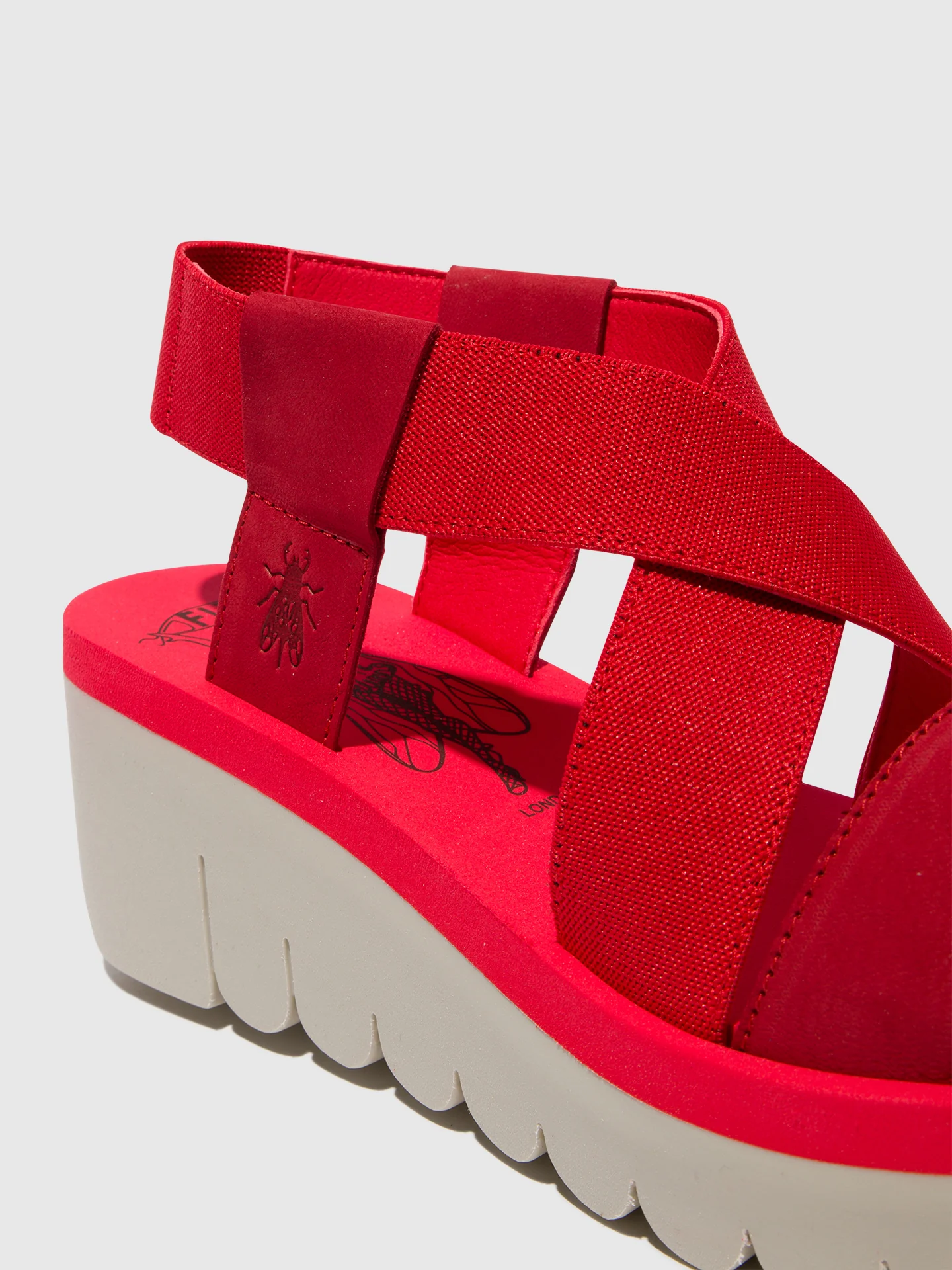 Sling-Back Sandals YABI922FLY LIPSTICK RED (RED) - Image 4