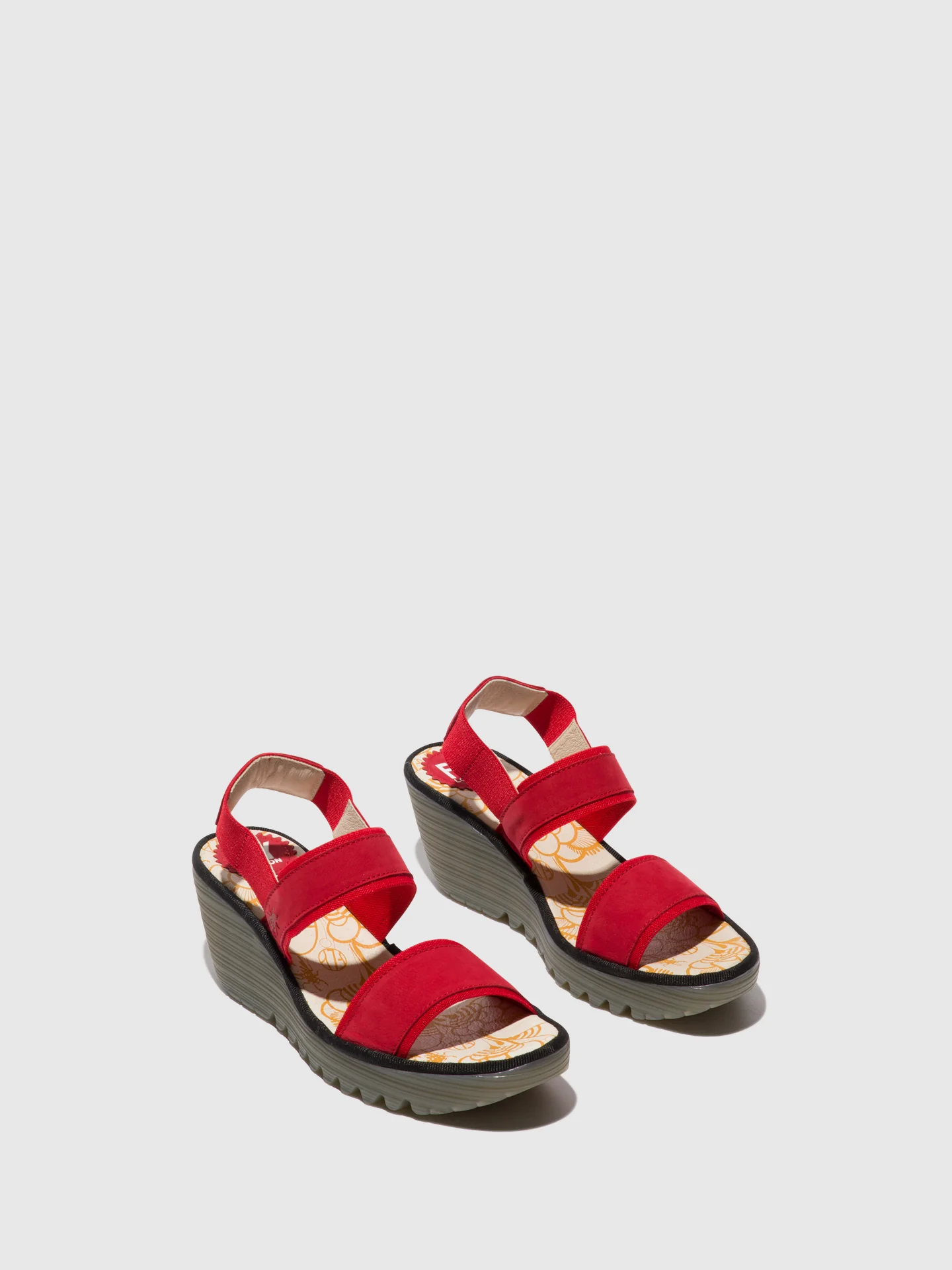 Sling-Back Sandals YACO416FLY LIPSTICK RED - Image 2
