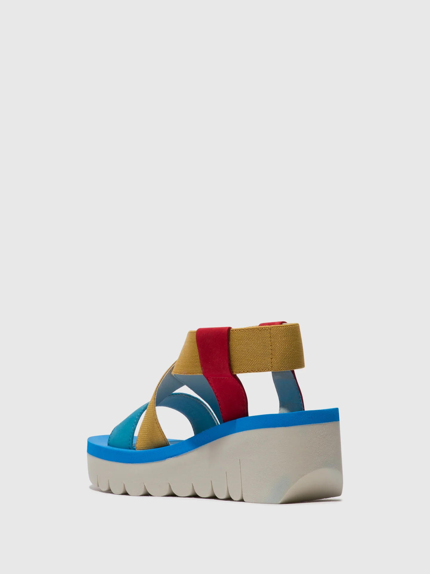 Sling-Back Sandals YABI922FLY LIPSTICK RED/YELLOW/AZURRE - Image 3