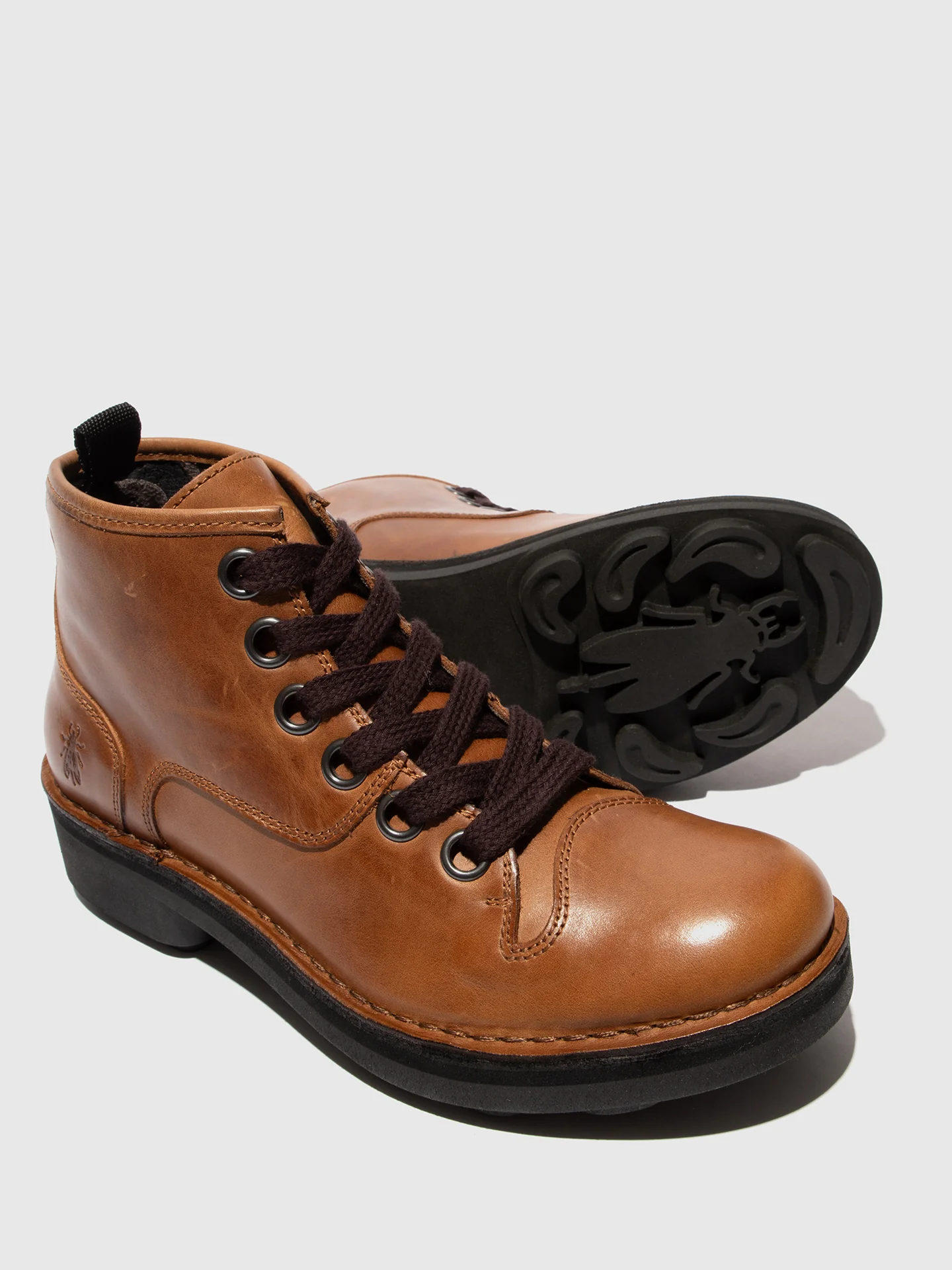 Lace-up Ankle Boots NUXE138FLY MID. BROWN - Image 4