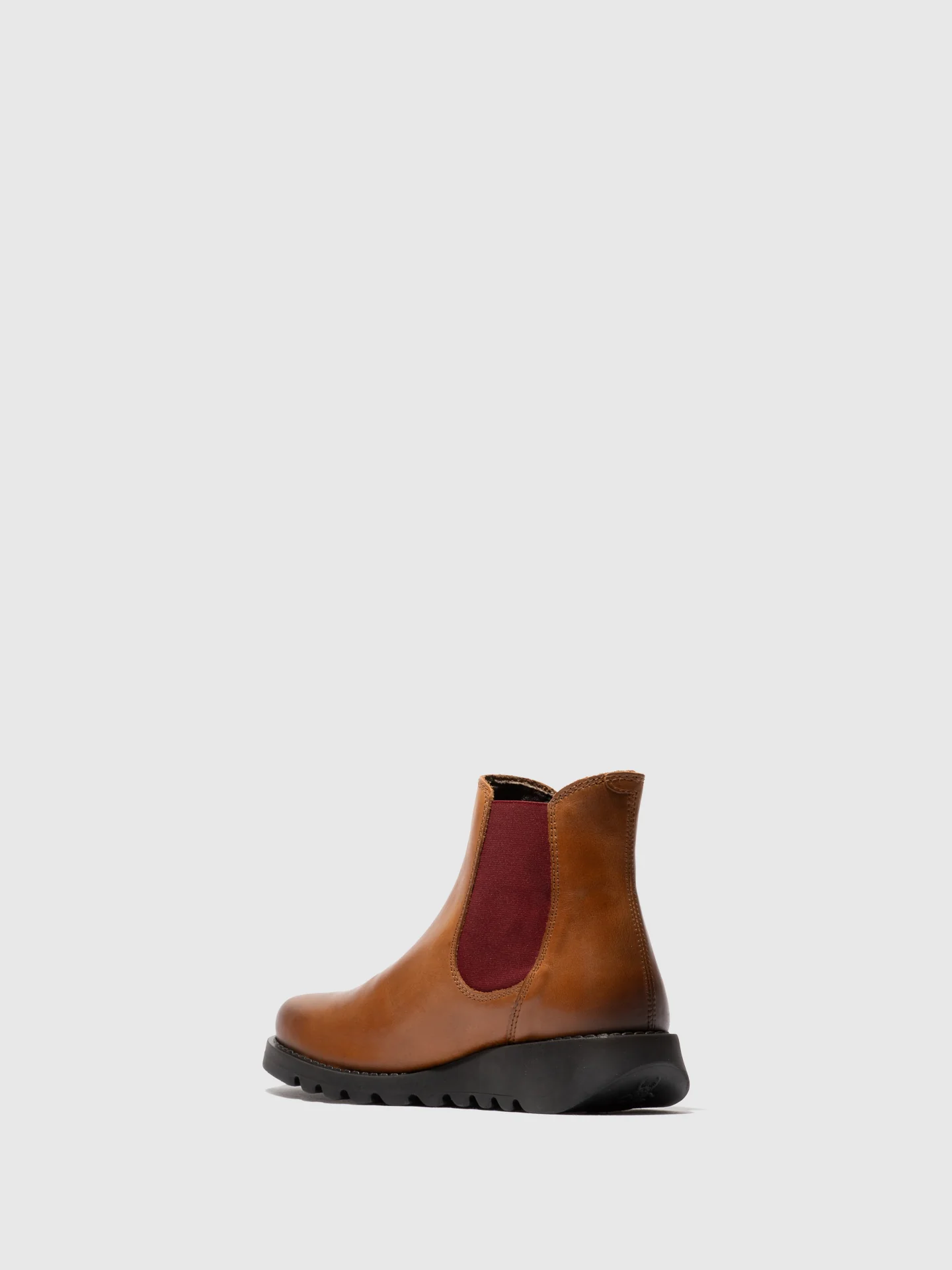 Chelsea Ankle Boots SALV195FLY MID.BROWN (RED ELASTIC) - Image 3