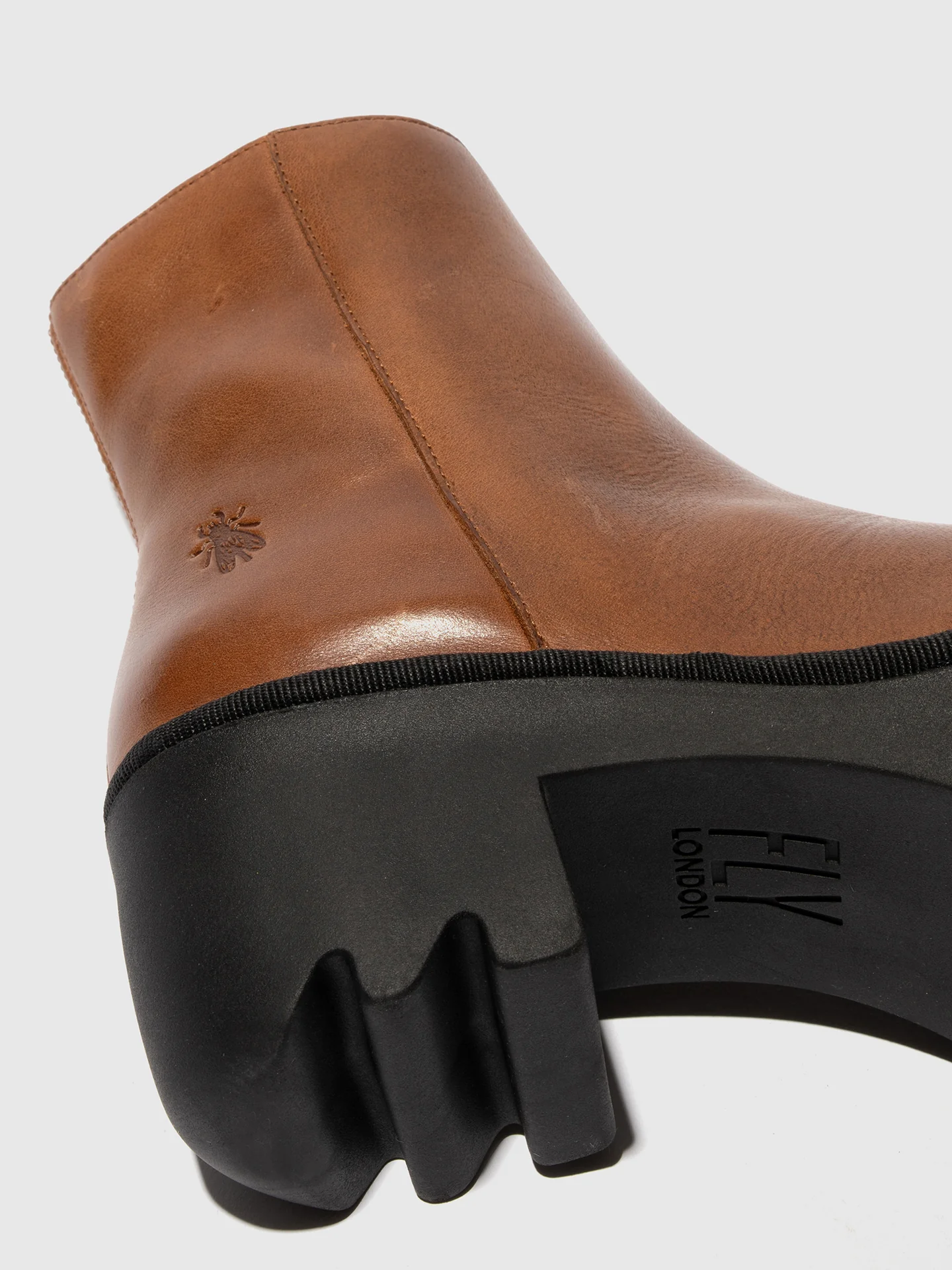 Zip Up Ankle Boots TOOR513FLY MID. BROWN - Image 4