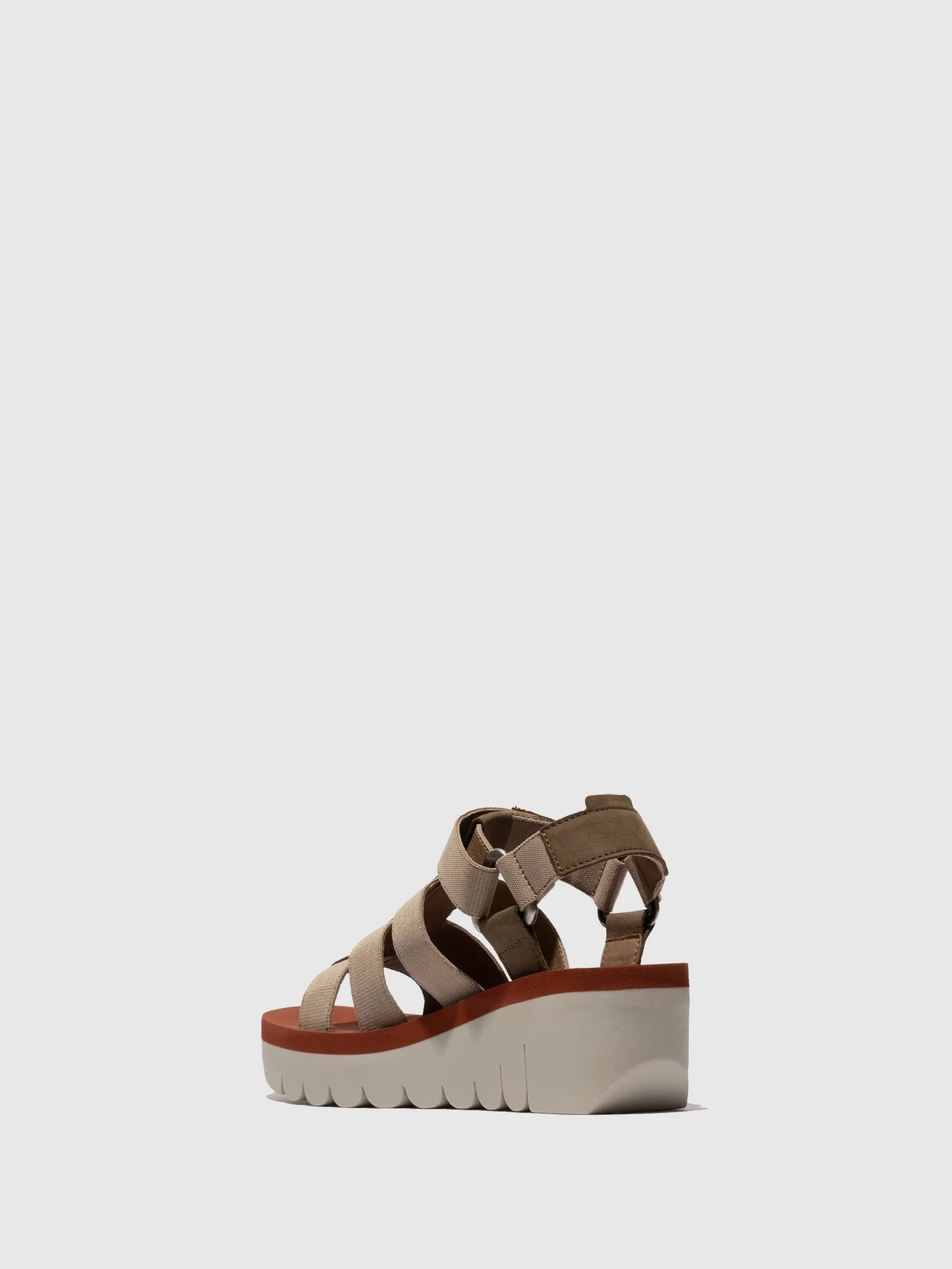 Strappy Sandals YOJI198FLY MILITARY/BEIGE/BRICK - Image 3