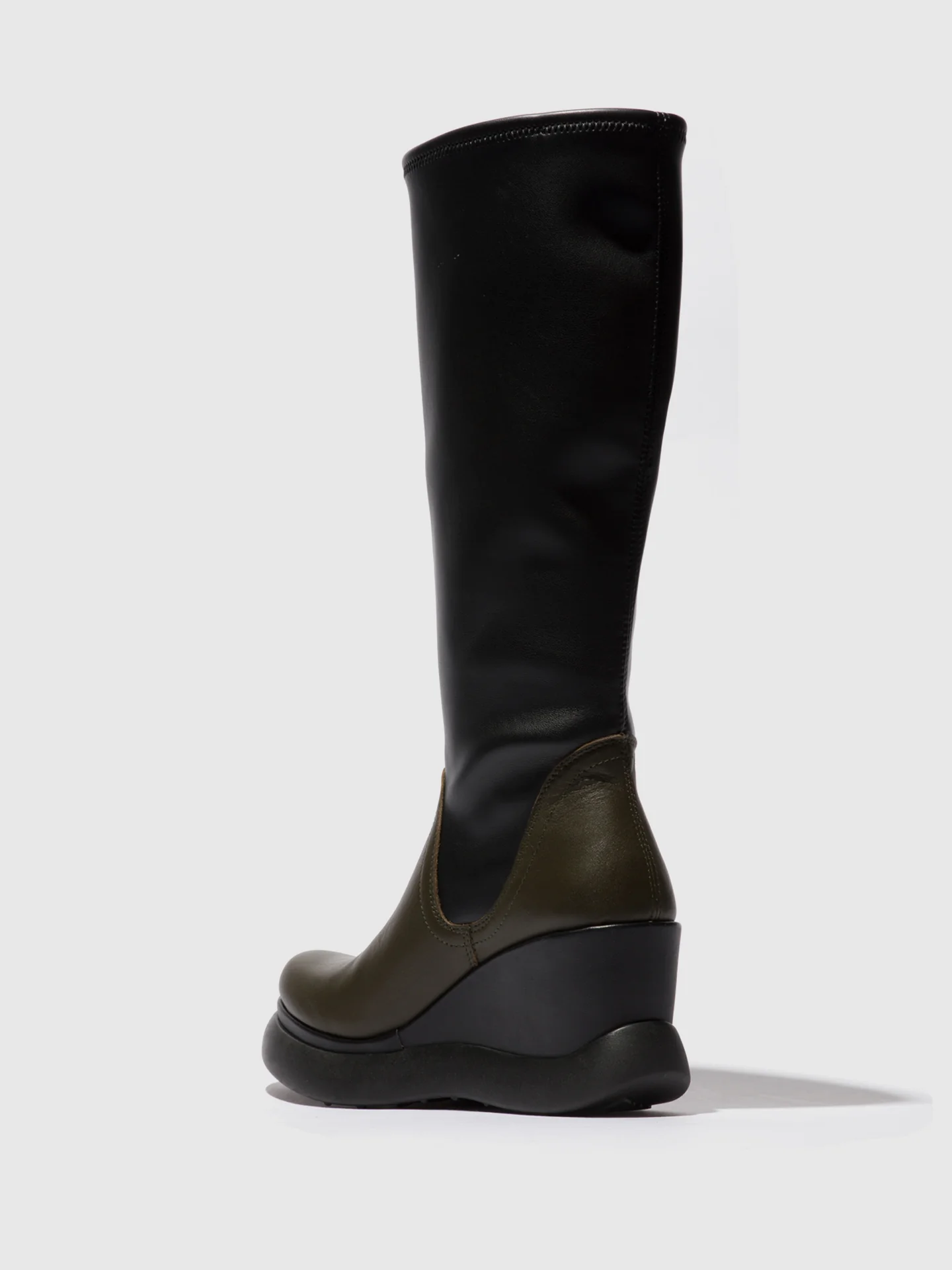 Knee-High Boots GLIN129FLY MILITARY/BLACK - Image 3