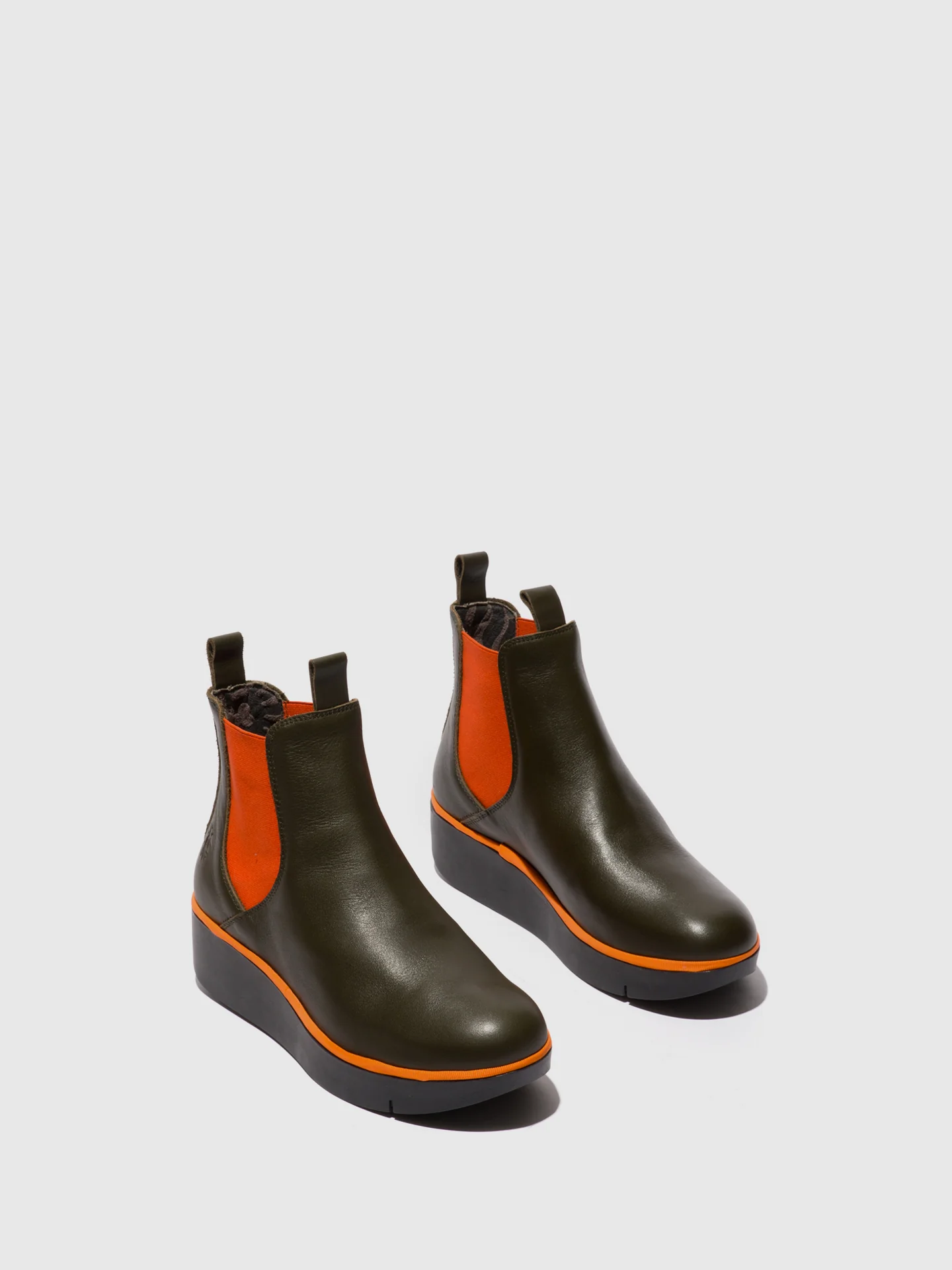 Chelsea Ankle Boots JERY536FLY MILITARY (BRICK ELASTIC) - Image 2