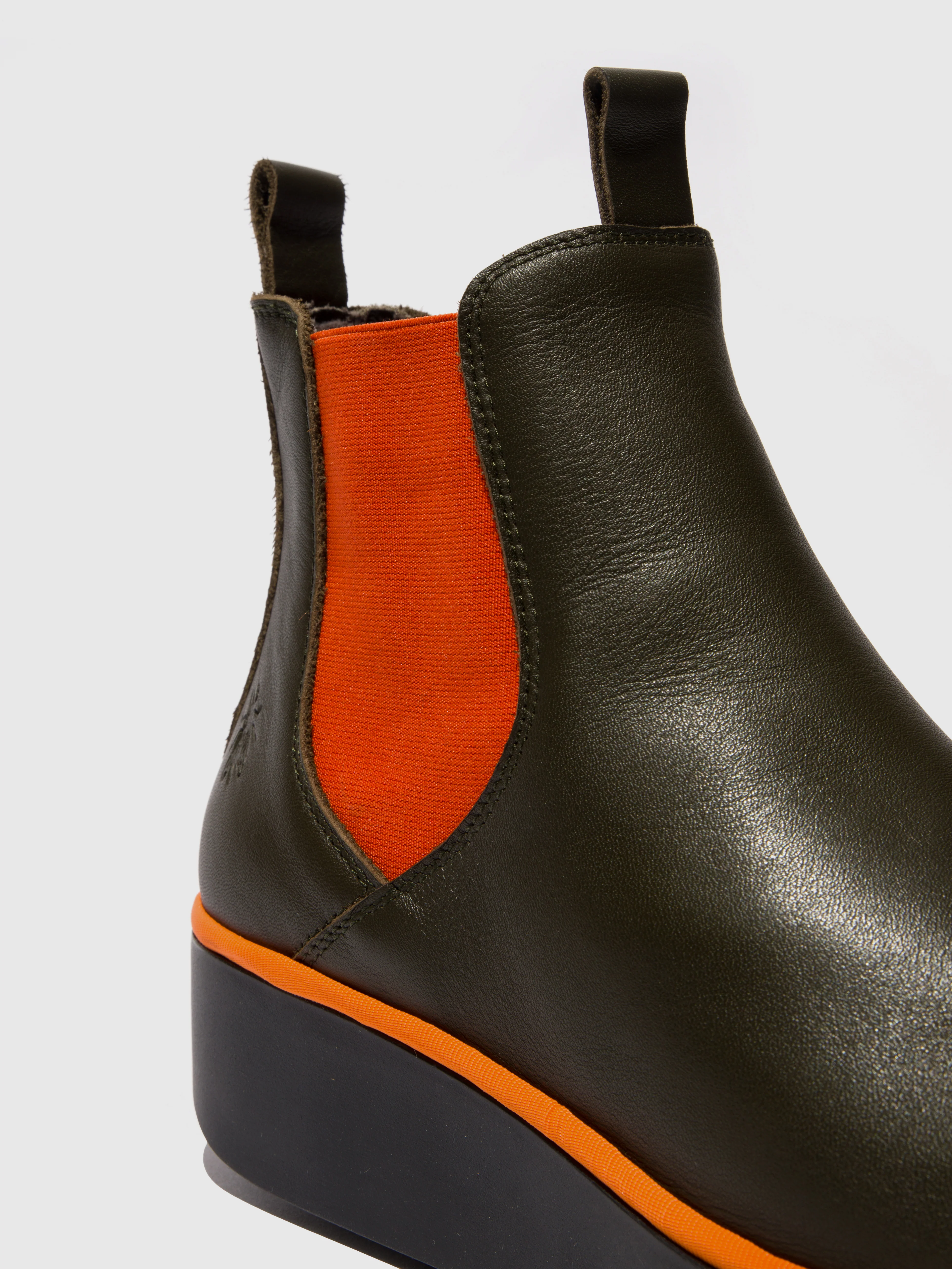 Chelsea Ankle Boots JERY536FLY MILITARY (BRICK ELASTIC) - Image 4
