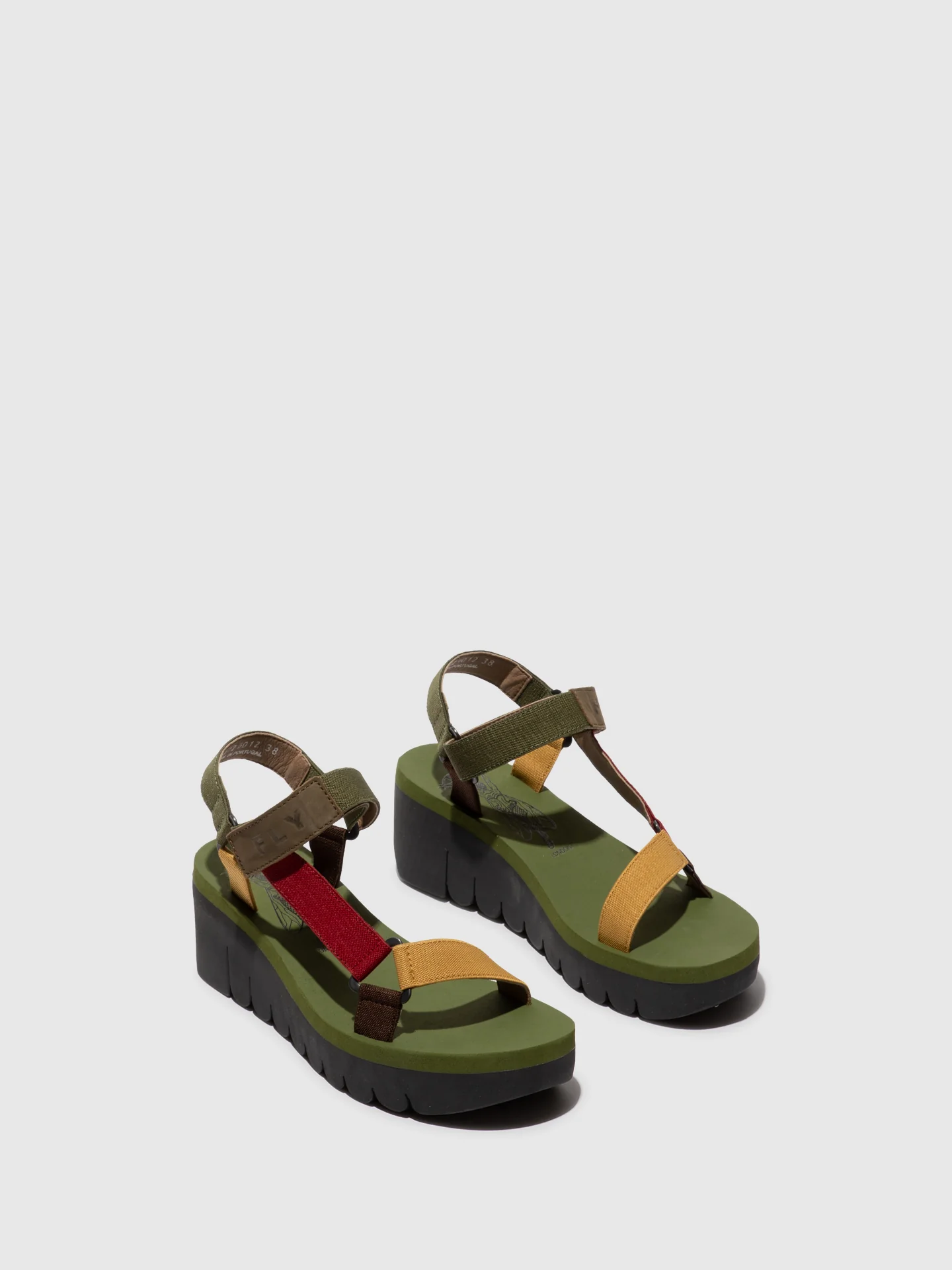 Velcro Sandals YEFA726FLY MILITARY/MULTICOLOR/ARMY GREEN - Image 2