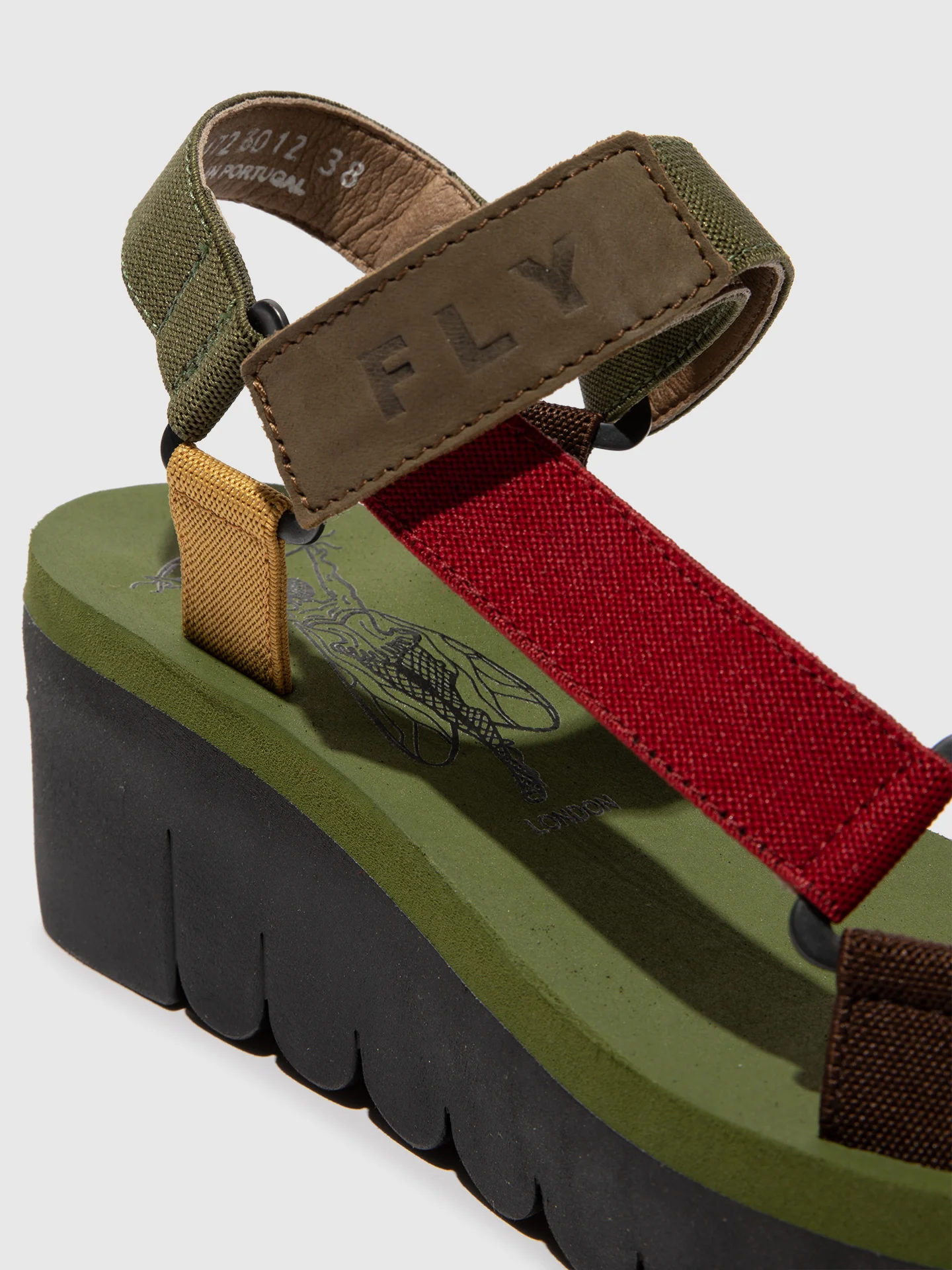 Velcro Sandals YEFA726FLY MILITARY/MULTICOLOR/ARMY GREEN - Image 4