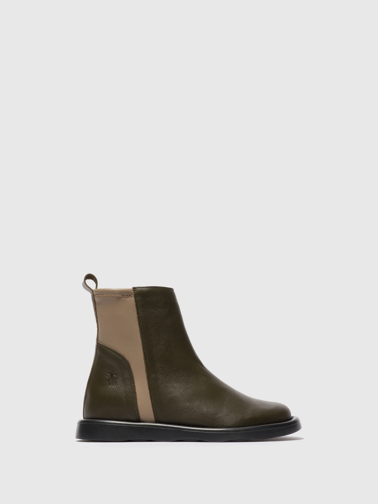 Zip Up Ankle Boots TULL121FLY MILITARY/TAUPE