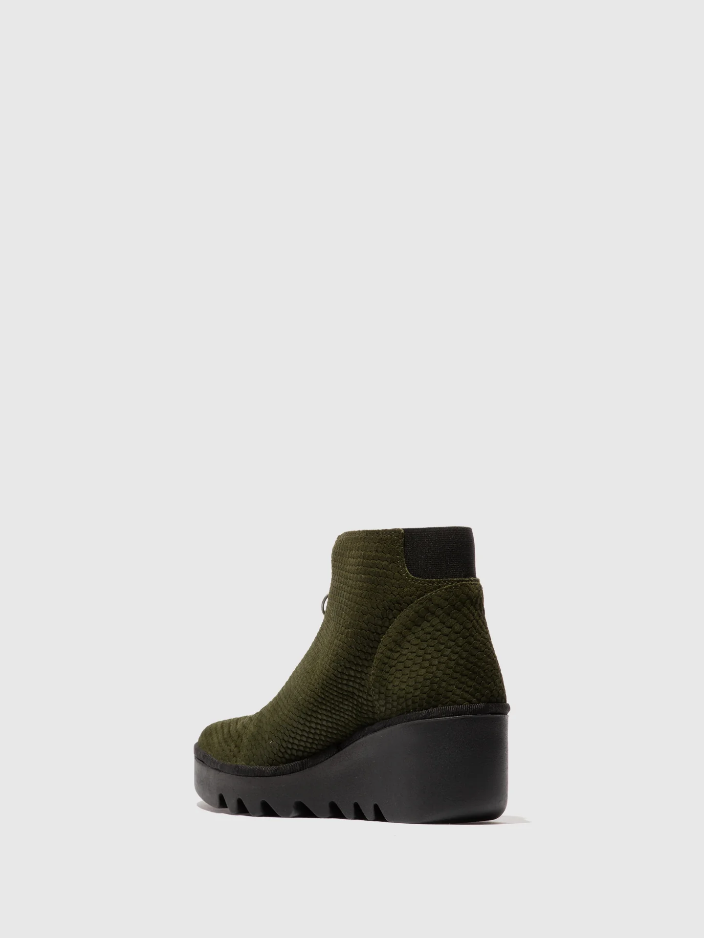 Zip Up Ankle Boots BAAZ537FLY MILITARY - Image 3