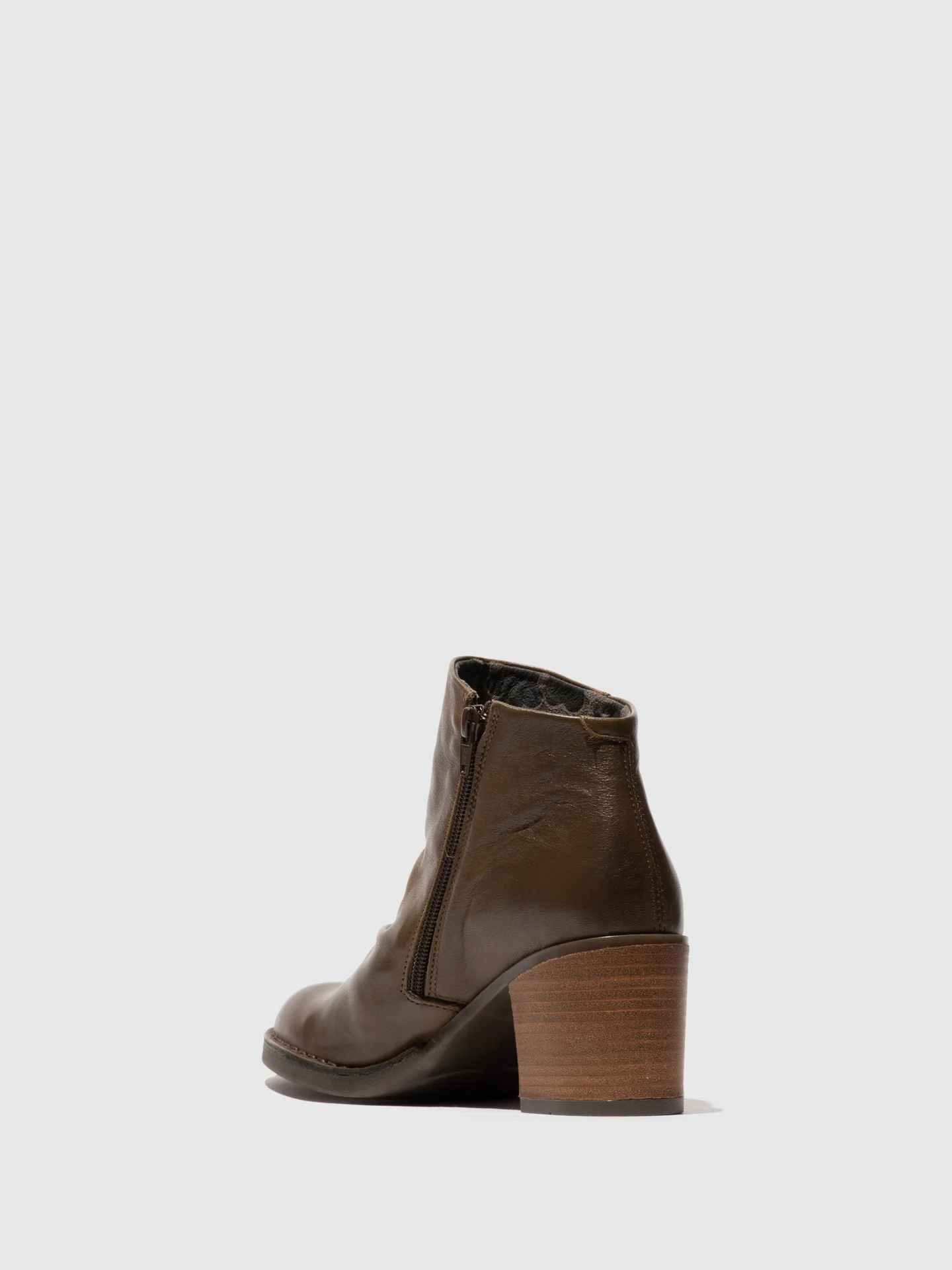 Zip Up Ankle Boots BELL061FLY MILITARY - Image 3