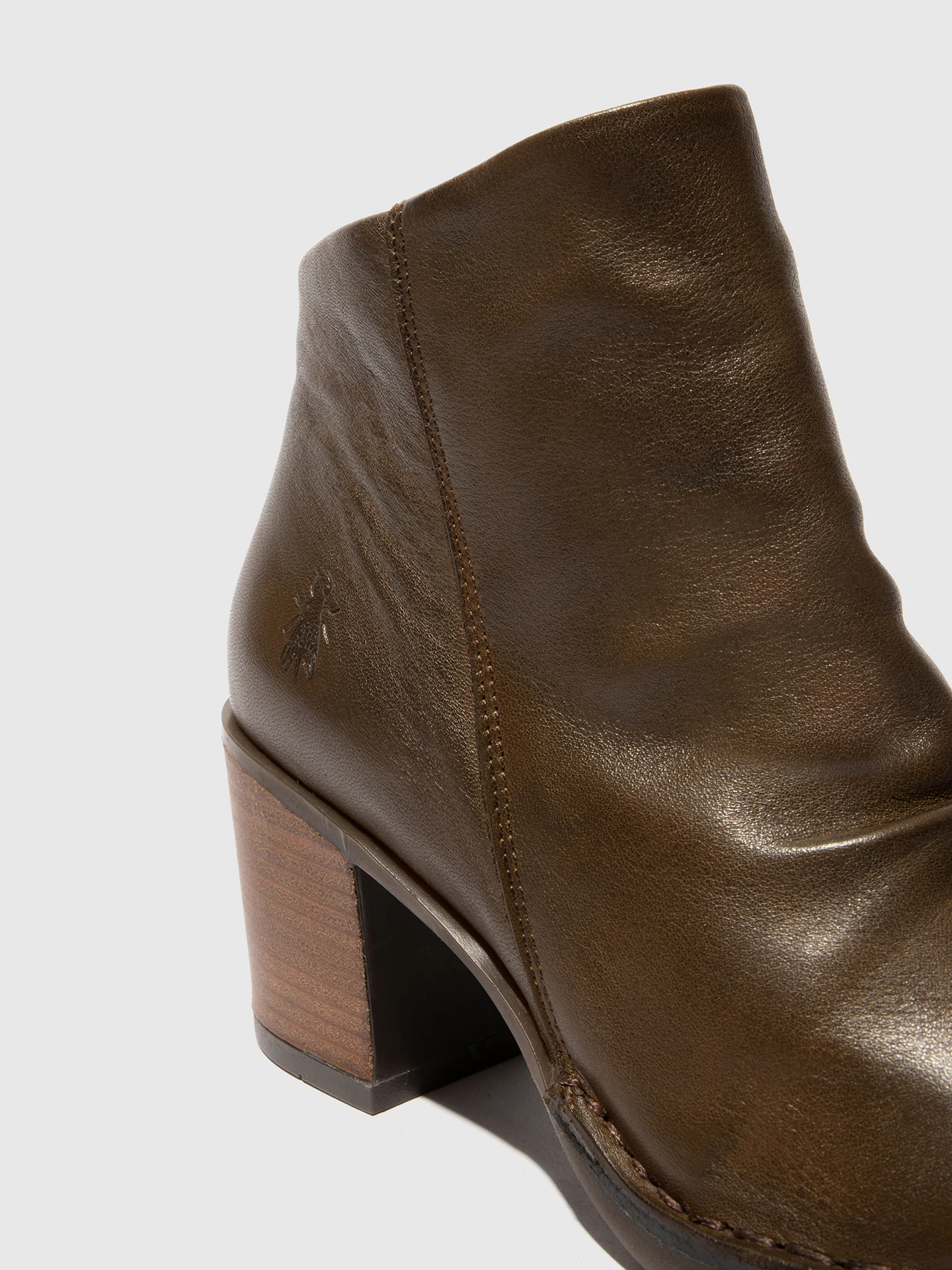 Zip Up Ankle Boots BELL061FLY MILITARY - Image 4