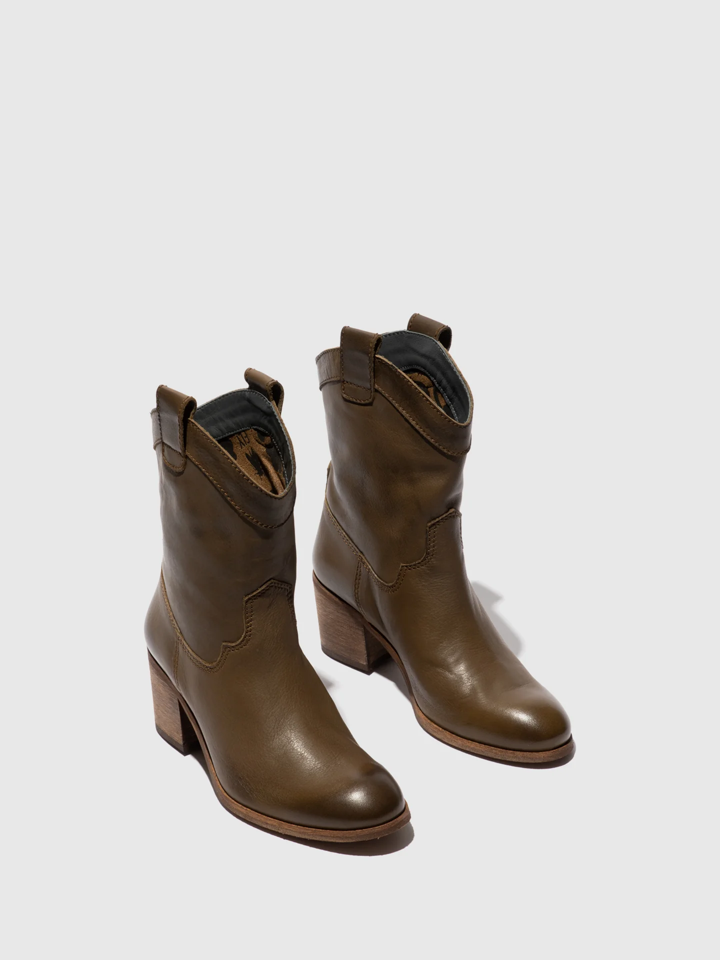 Zip Up Ankle Boots DAXI166FLY MILITARY - Image 2