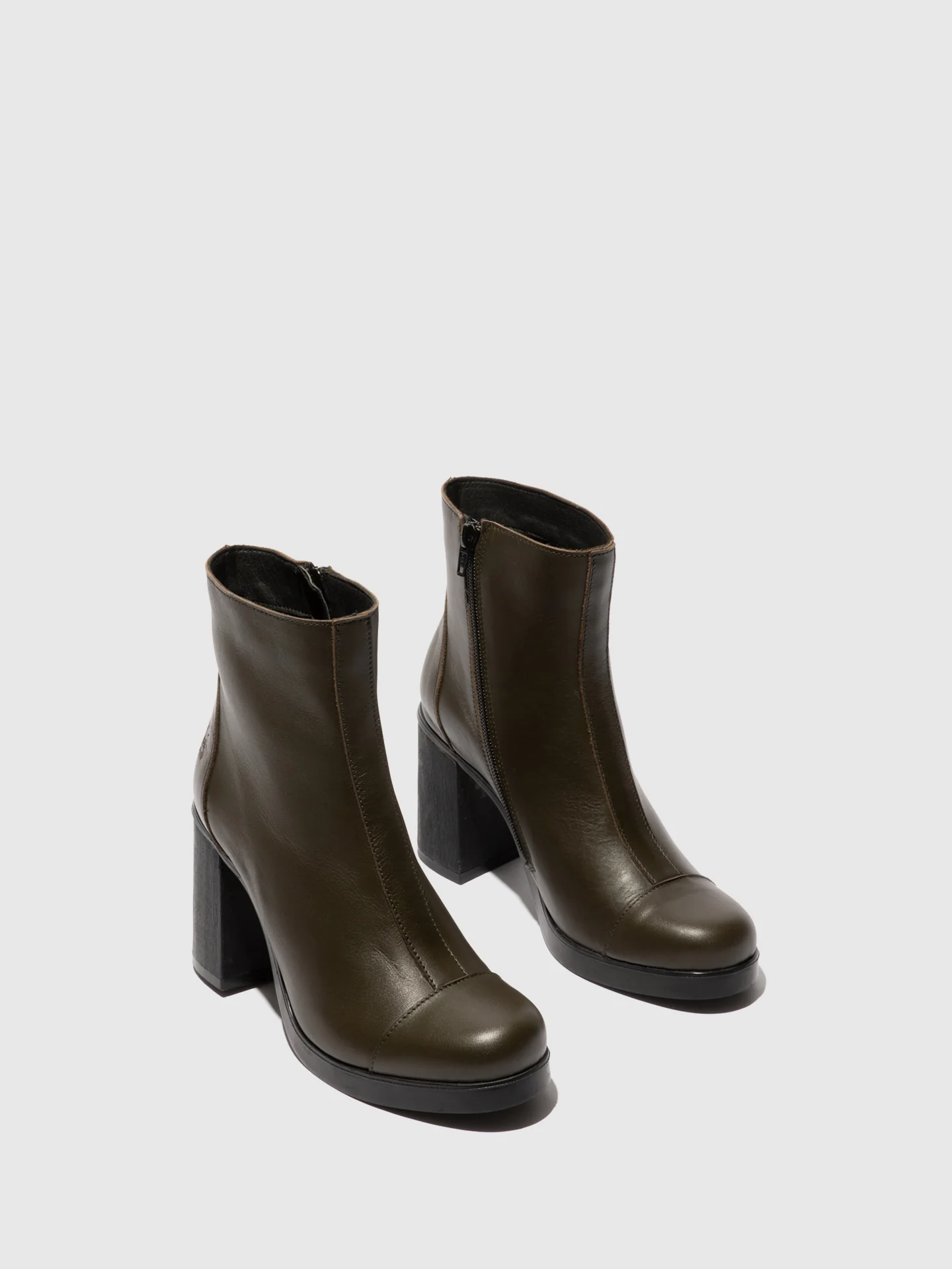 Zip Up Ankle Boots STIR985FLY MILITARY - Image 2
