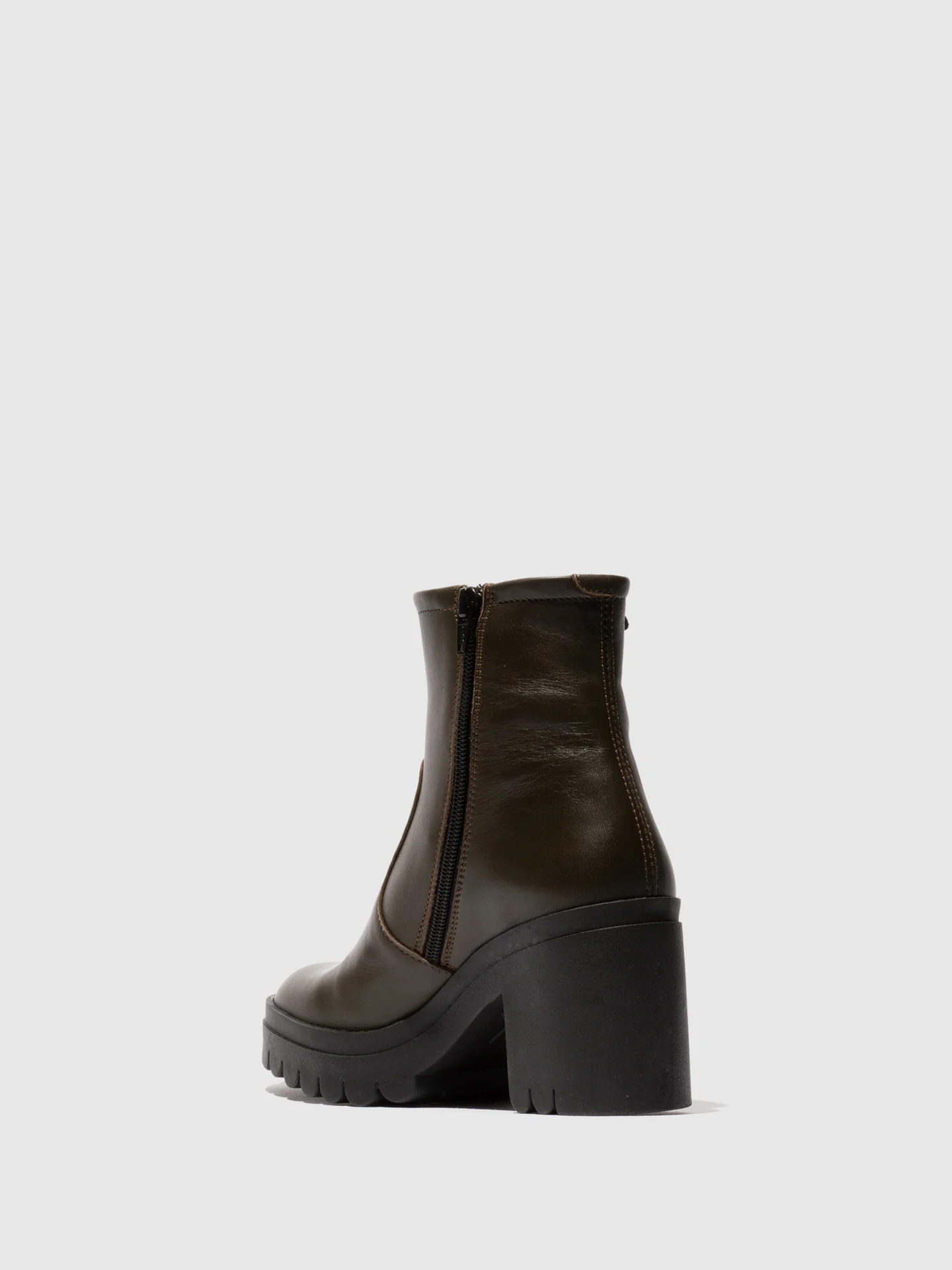 Zip Up Ankle Boots TAGI119FLY MILITARY - Image 3