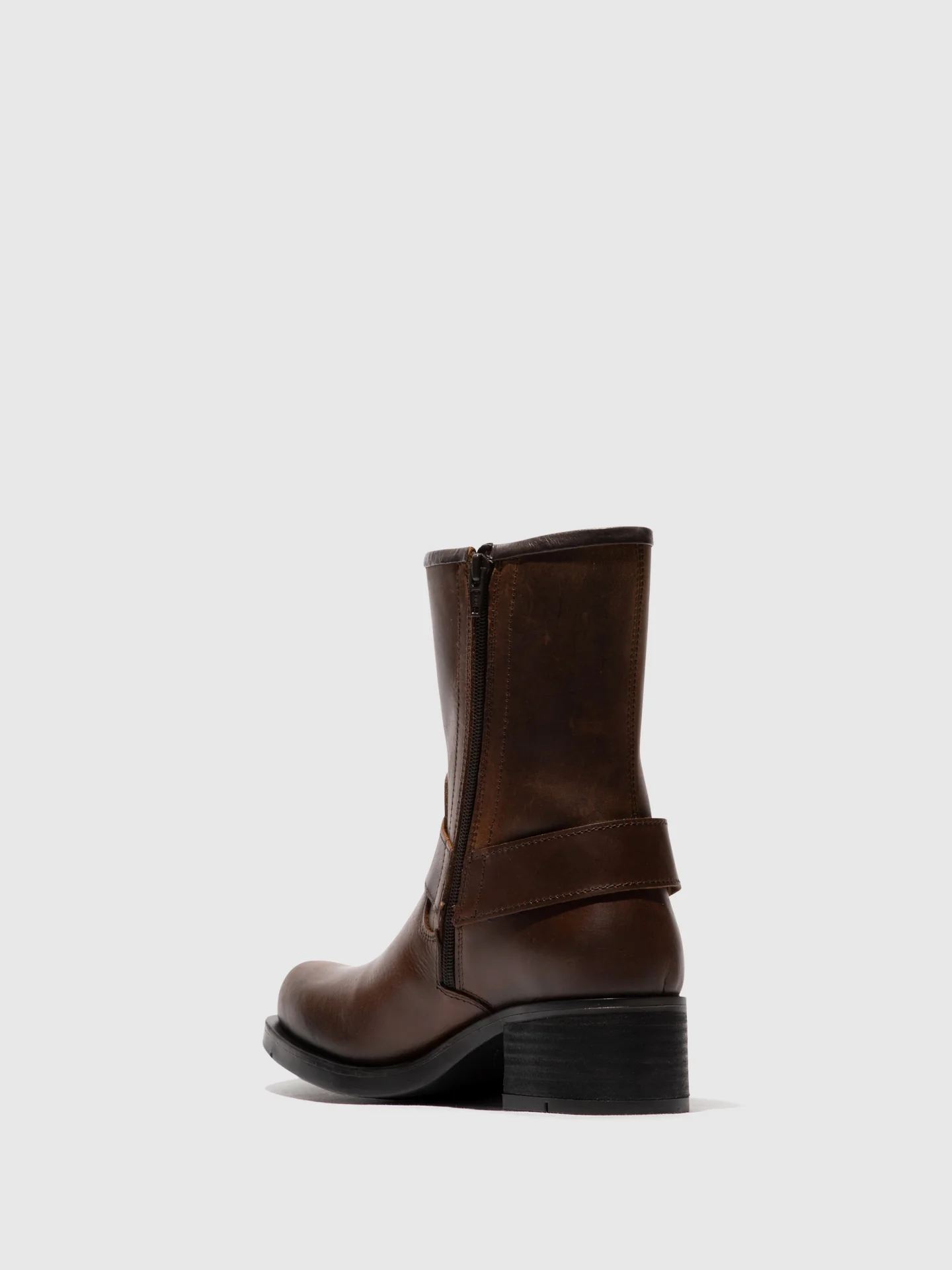 Zip Up Ankle Boots REVA010FLY MOCCA - Image 3
