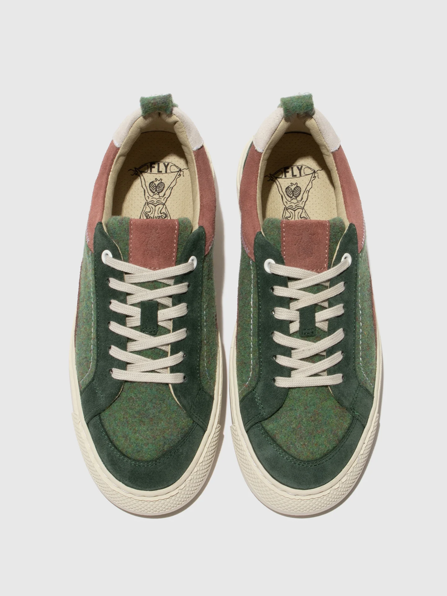 Low-Top Trainers TAIK687FLY MOSS GREEN/ EMERALD/ VINTAGE PINK/ OFFWHITE - Image 4
