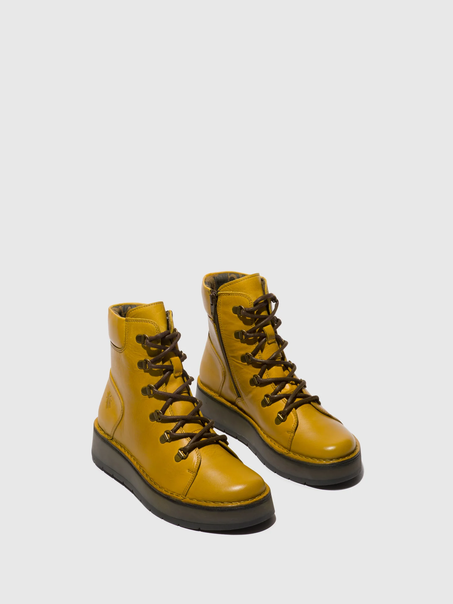 Lace-up Ankle Boots ROXY094FLY MUSTARD - Image 2