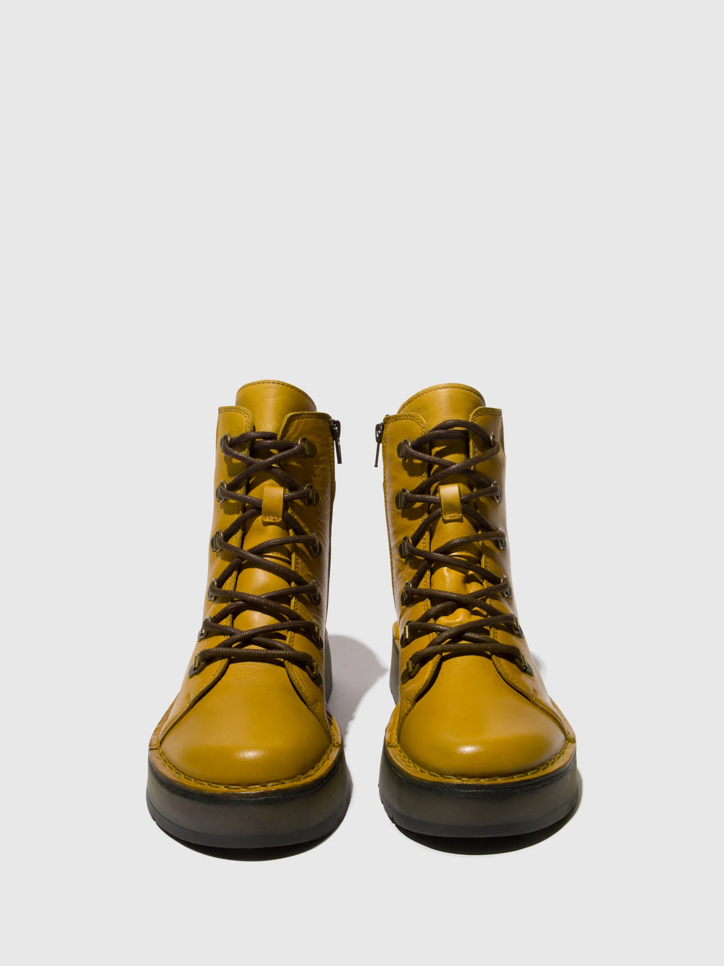 Lace-up Ankle Boots ROXY094FLY MUSTARD - Image 4