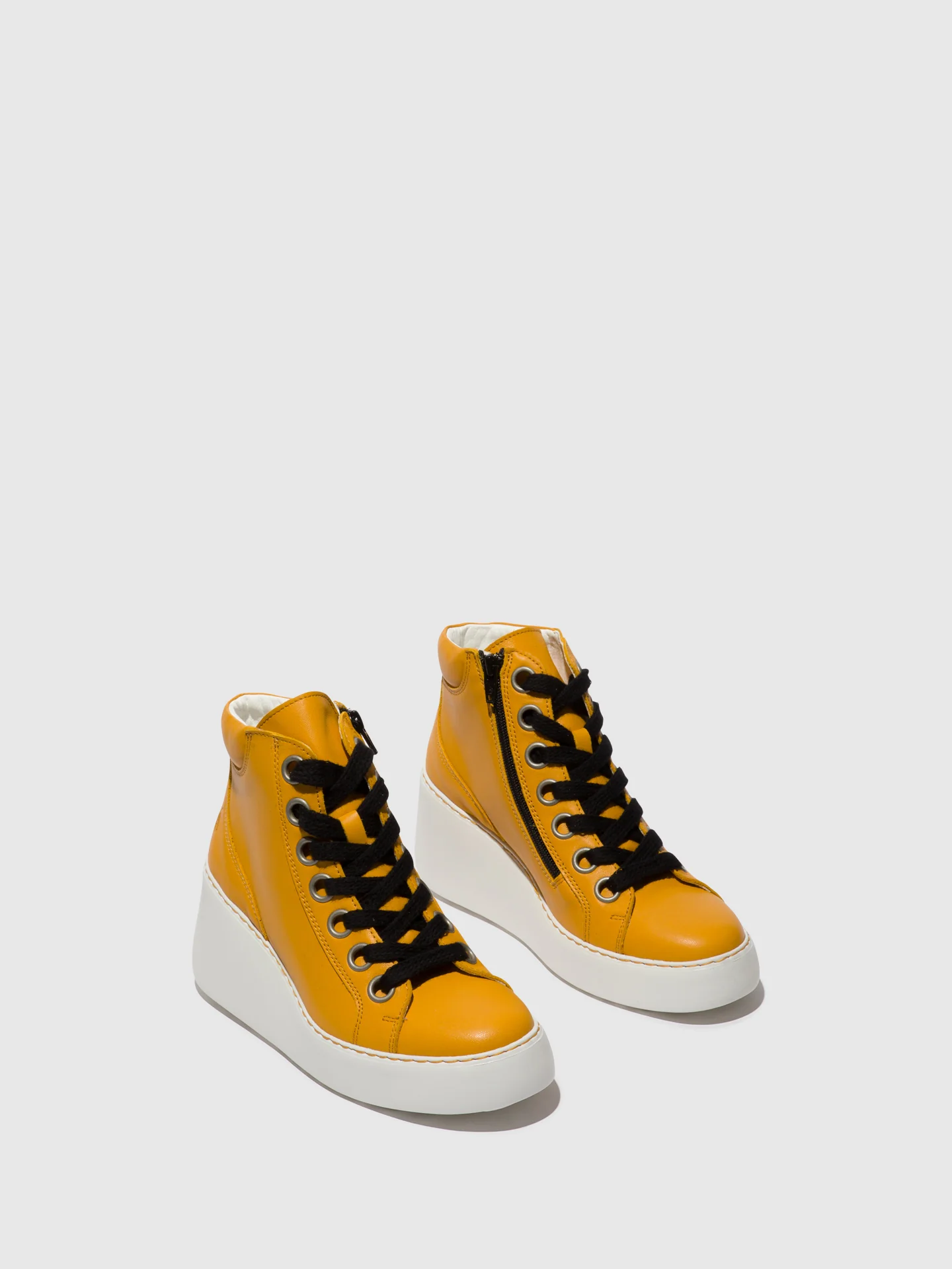 Lace-up Ankle Boots DICE468FLY MUSTARD (OFFWHITE SOLE) - Image 2