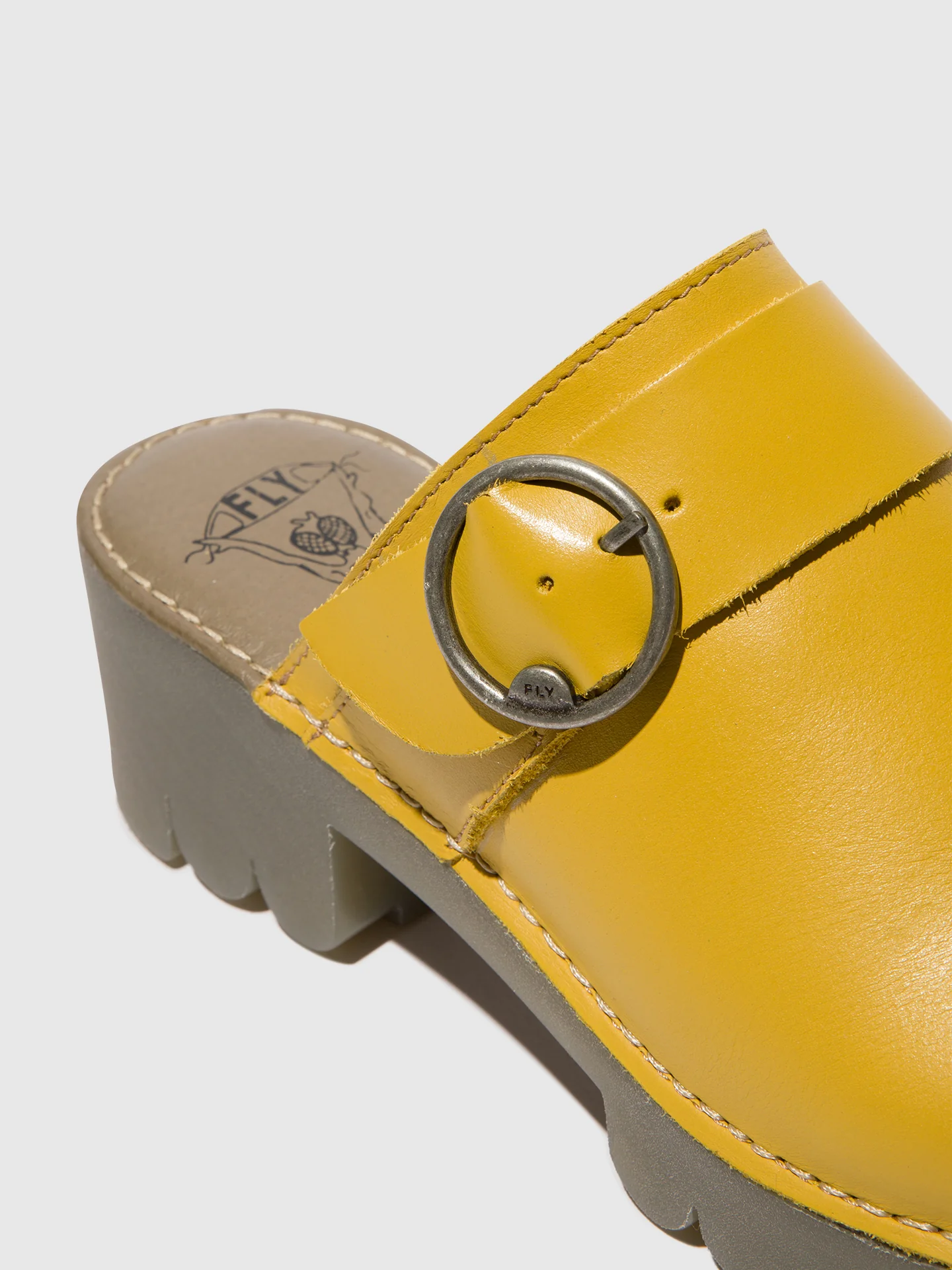 Round Toe Clogs ENDA510FLY MUSTARD - Image 4