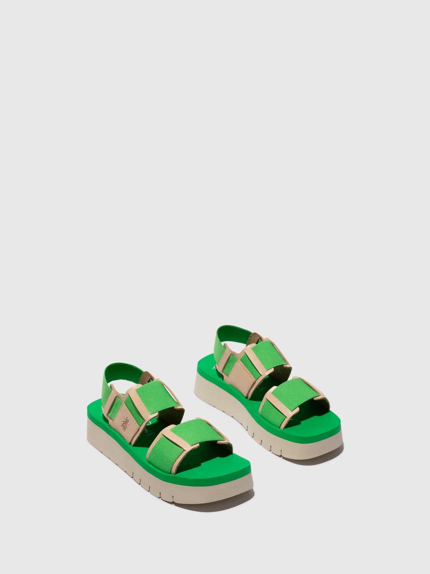 Sling-Back Sandals SORU277FLY NATURAL/BRIGHT GREEN/BRIGHT GREEN - Image 2