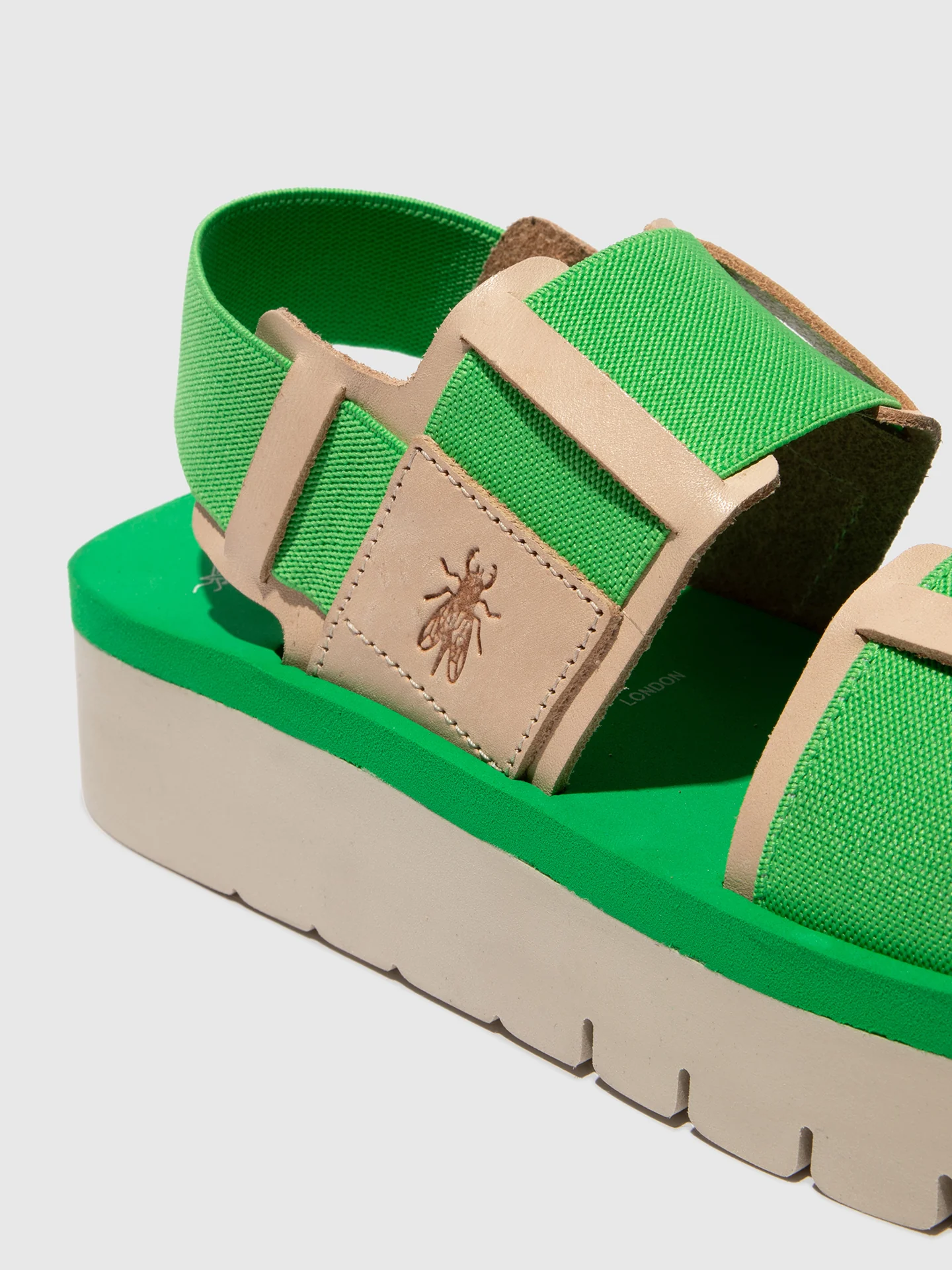 Sling-Back Sandals SORU277FLY NATURAL/BRIGHT GREEN/BRIGHT GREEN - Image 4