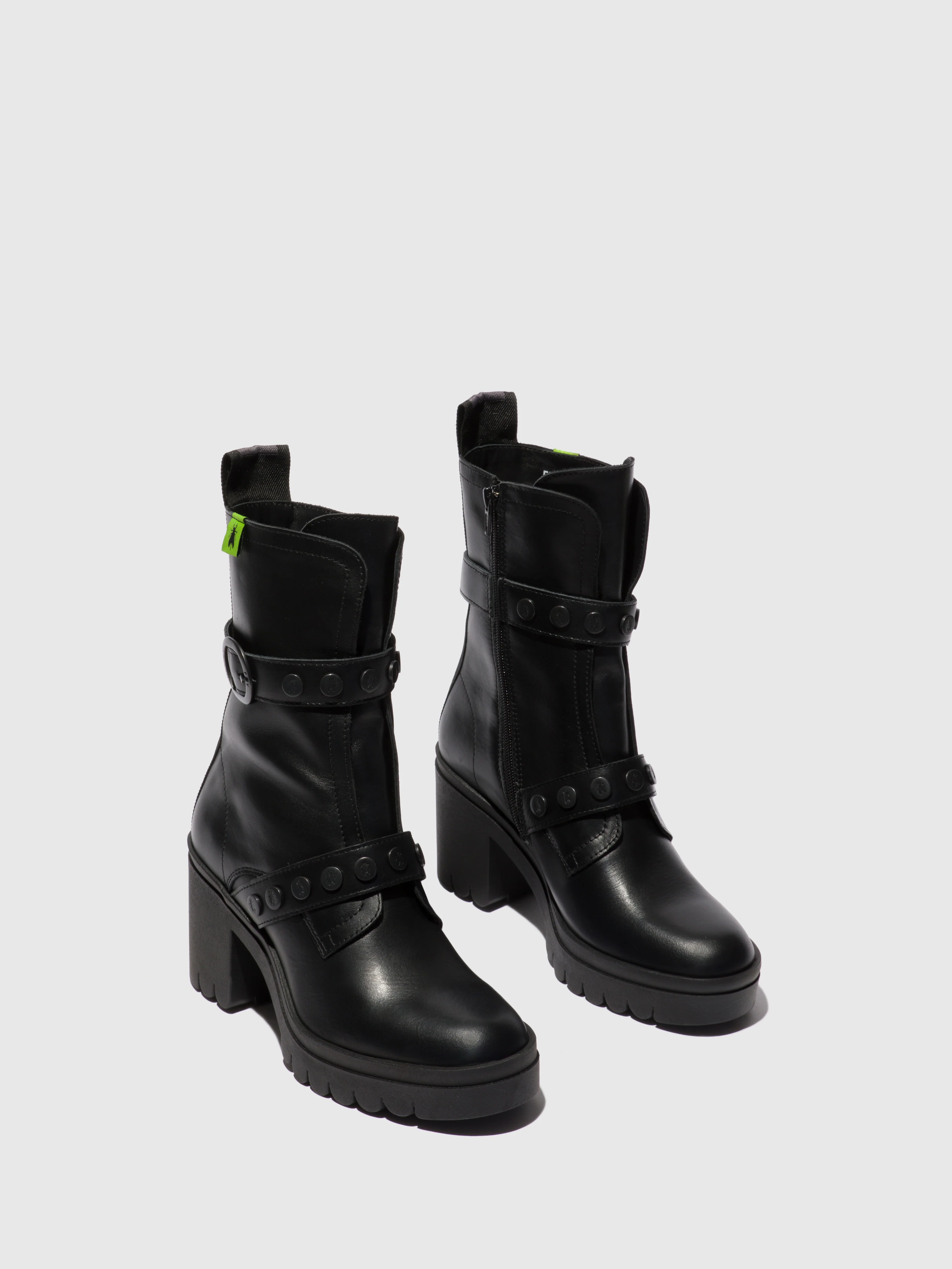 Zip Up Ankle Boots TAMA888FLY NAUSICA BLACK - Image 2