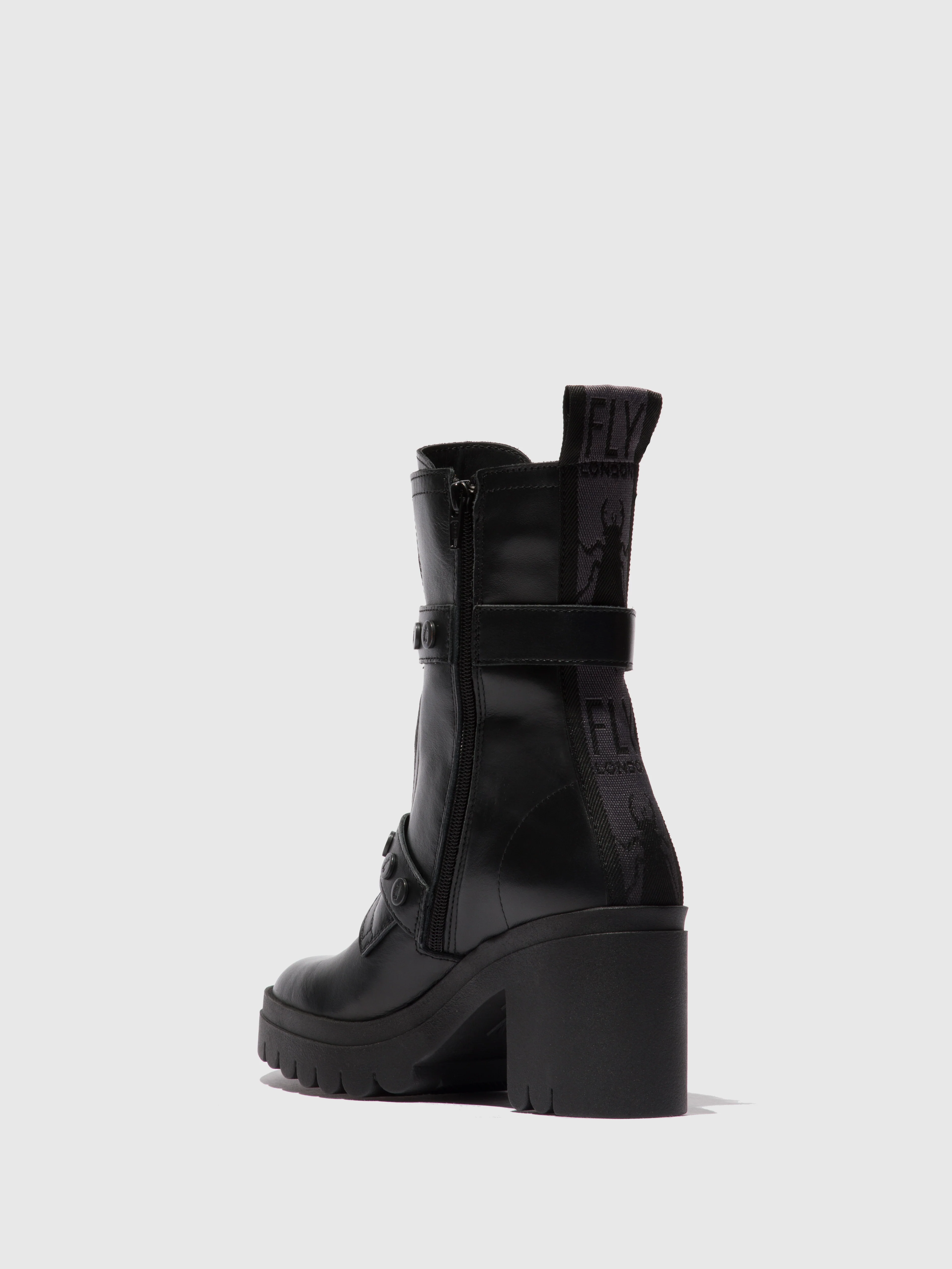 Zip Up Ankle Boots TAMA888FLY NAUSICA BLACK - Image 3