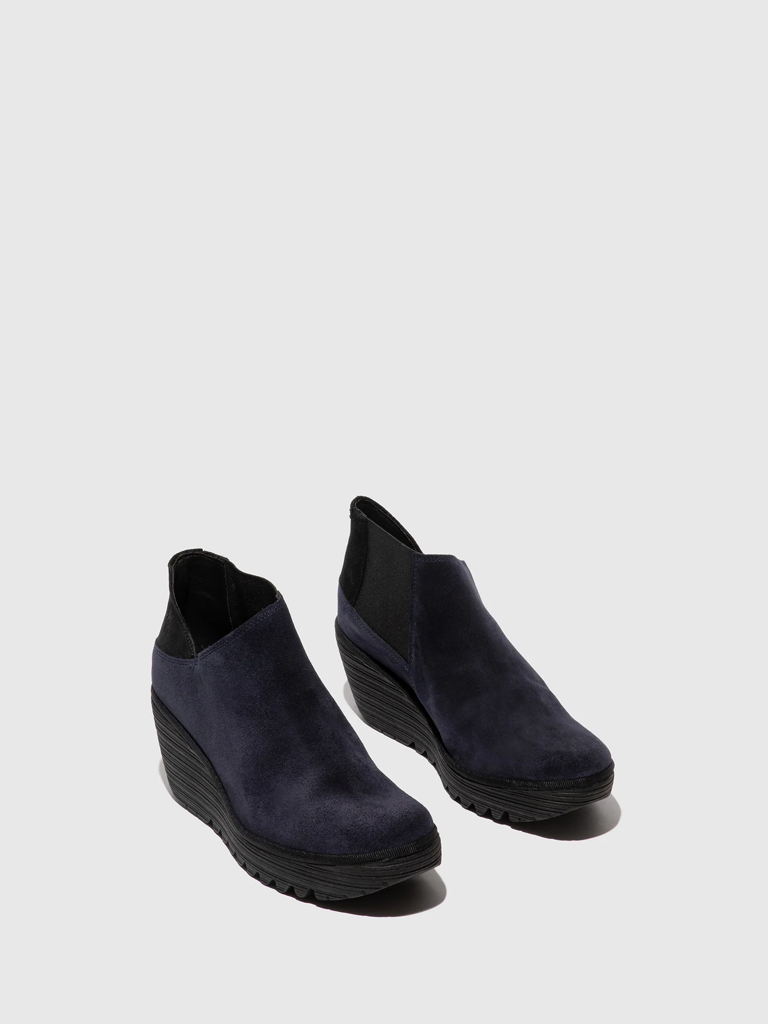 Zip Up Ankle Boots YEGO400FLY NAVY/BLACK - Image 2