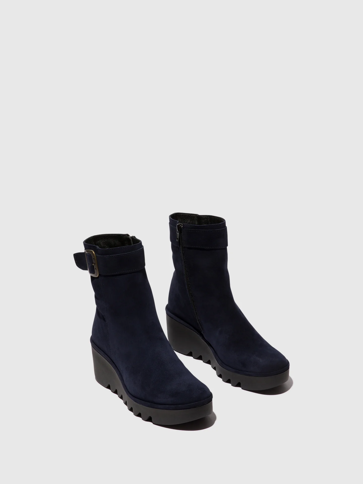 Zip Up Ankle Boots BEPP396FLY NAVY - Image 2
