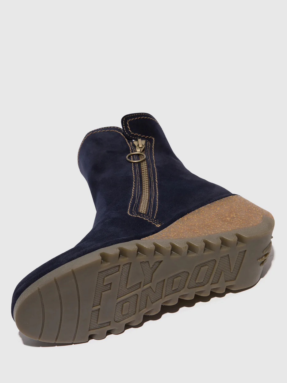 Zip Up Ankle Boots NELA407FLY NAVY - Image 4