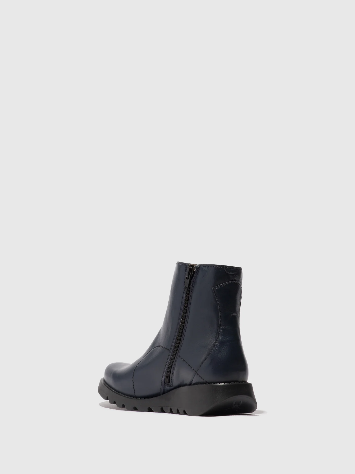 Zip Up Ankle Boots SAGU014FLY NAVY - Image 3