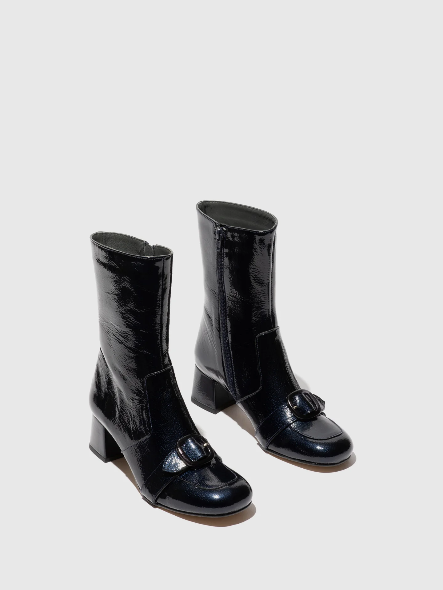 Zip Up Ankle Boots SUIR170FLY NAVY - Image 2