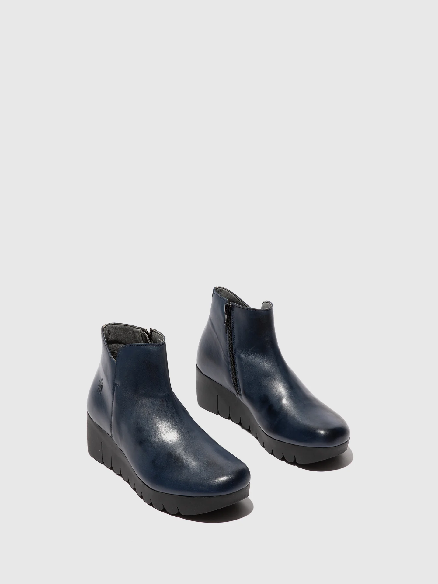 Zip Up Ankle Boots VANG364FLY NAVY - Image 2
