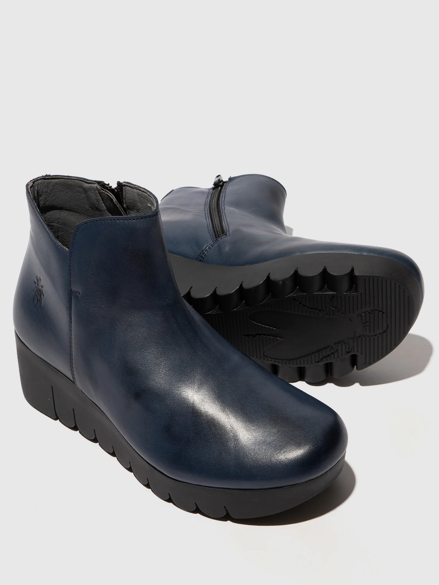 Zip Up Ankle Boots VANG364FLY NAVY - Image 4
