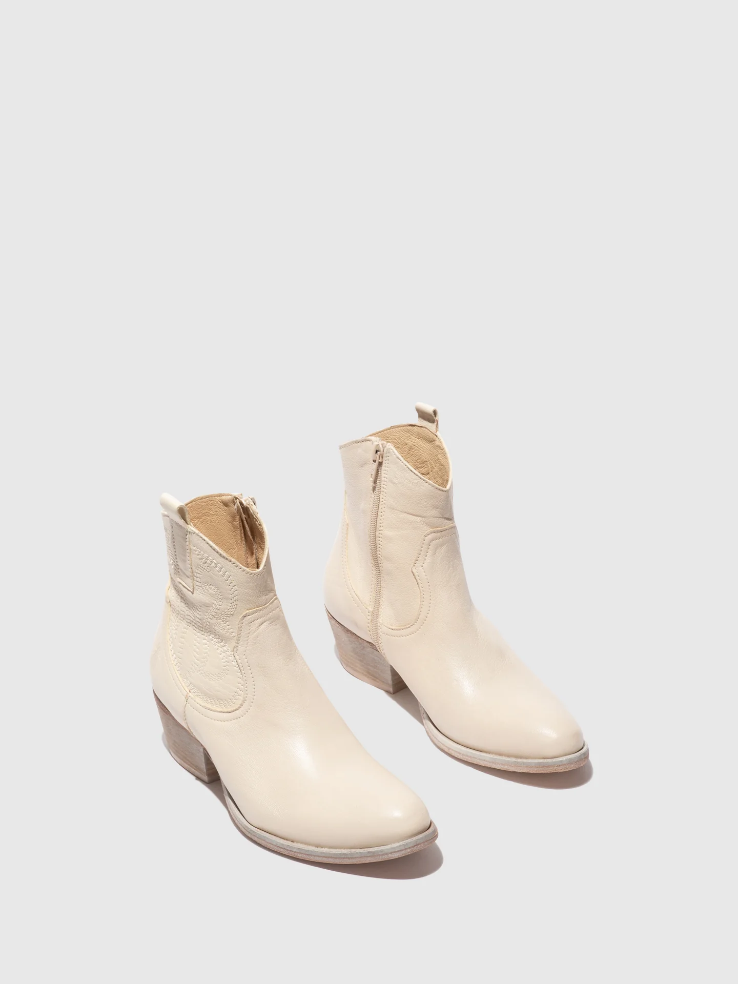 Cowboy Ankle Boots WAMI092FLY OFF WHITE - Image 2