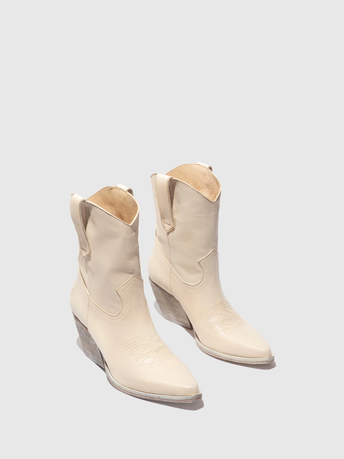 Cowboy Ankle Boots WOFY093FLY OFF-WHITE - Image 2