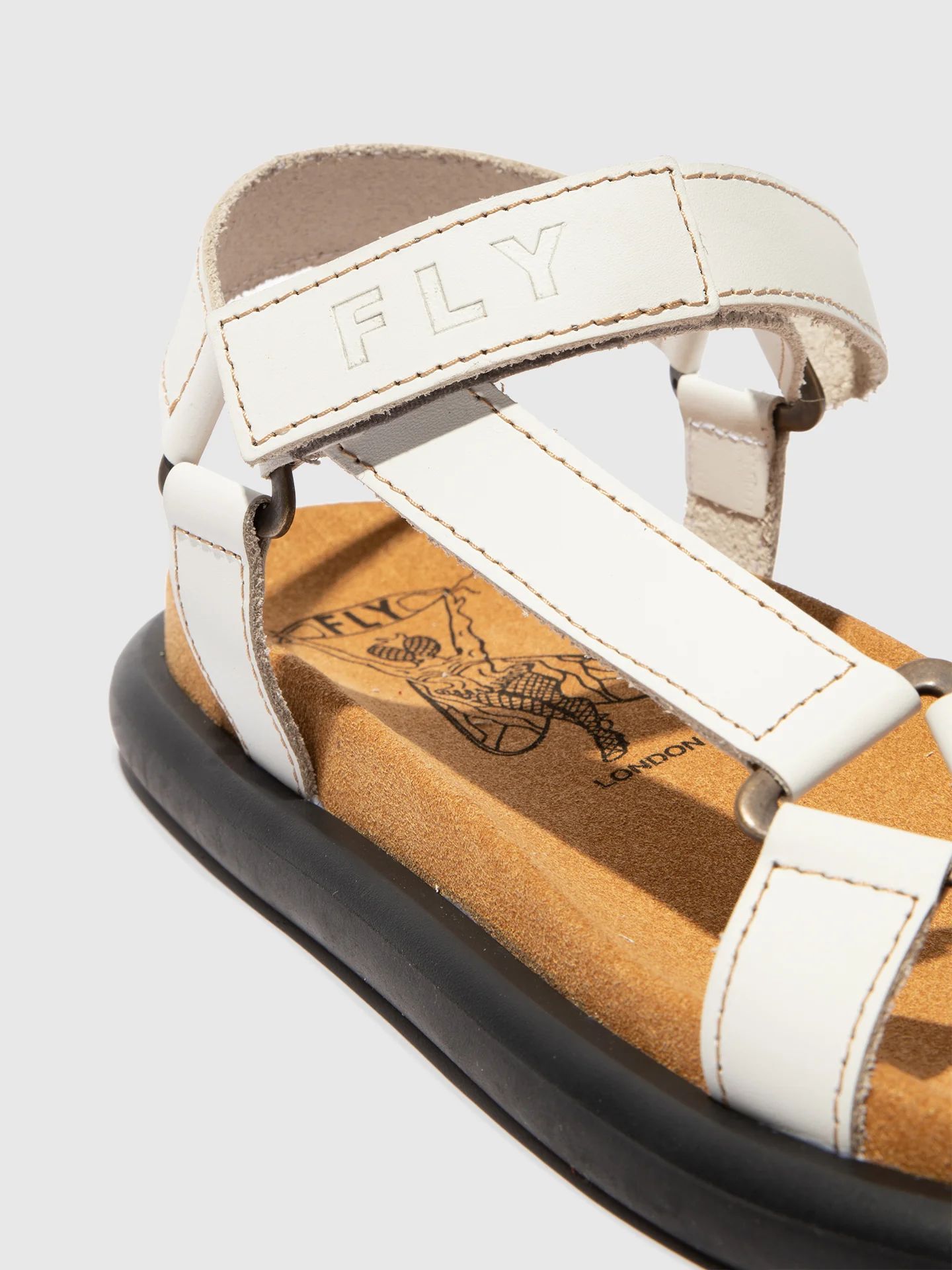 T-Strap Sandals POCH069FLY OFF-WHITE - Image 4
