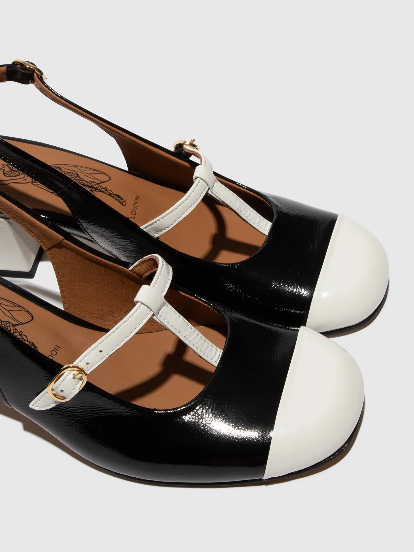 Sling-Back Sandals SOLN083FLY OFFWHITE/BLACK - Image 4