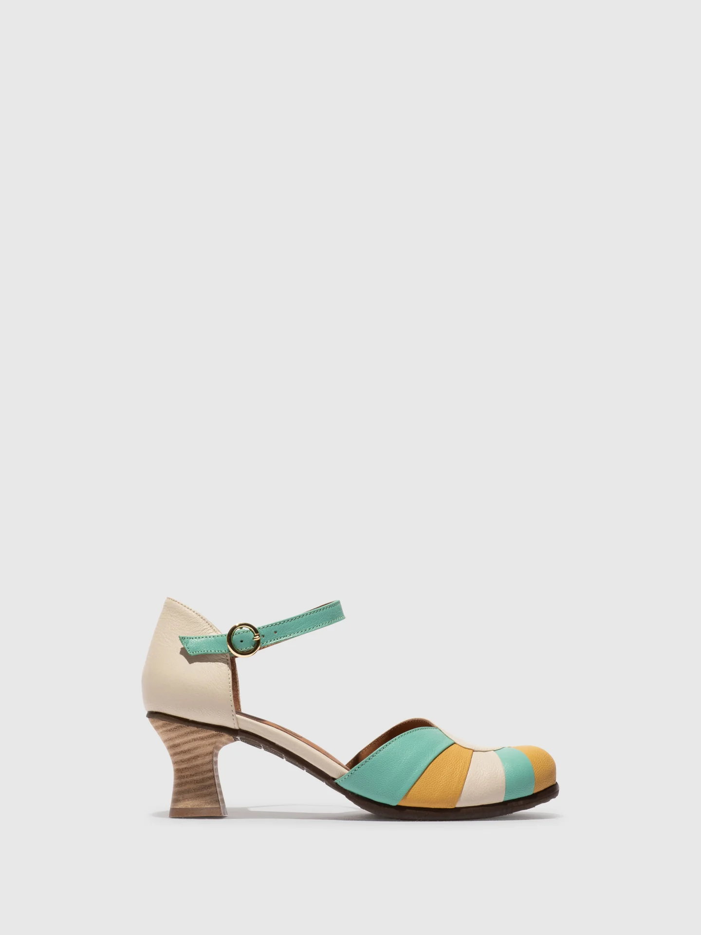 Heel Shoes BESH087FLY OFFWHITE/SPEARMINT/BUMBLEBEE
