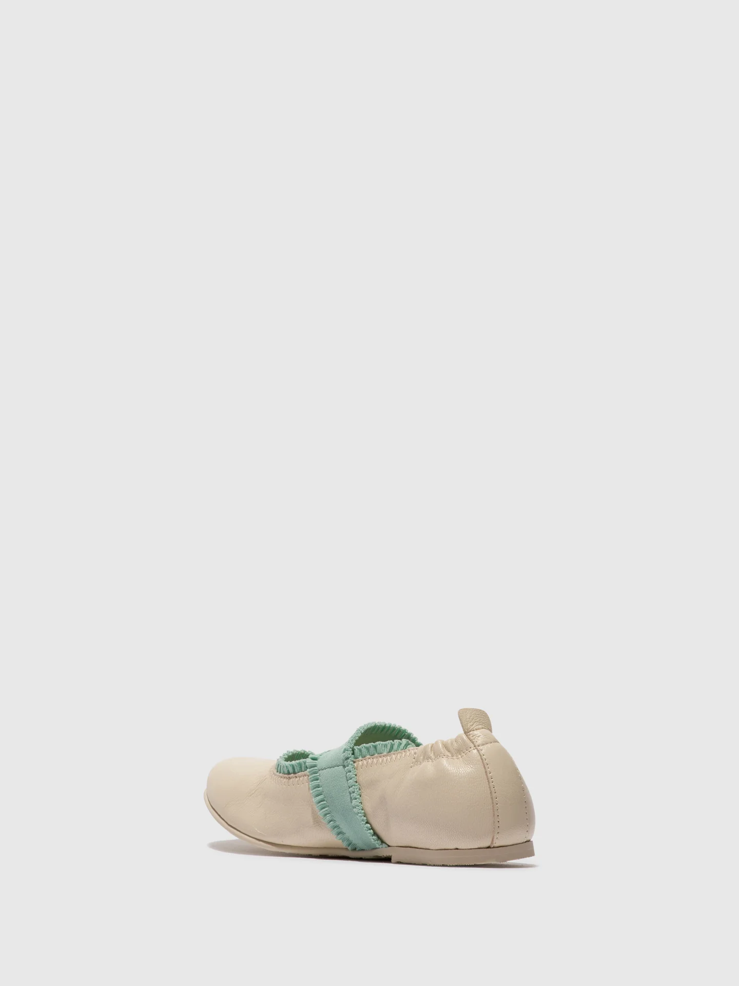 Elasticated Ballerinas GECH253FLY OFFWHITE/SPEARMINT - Image 3