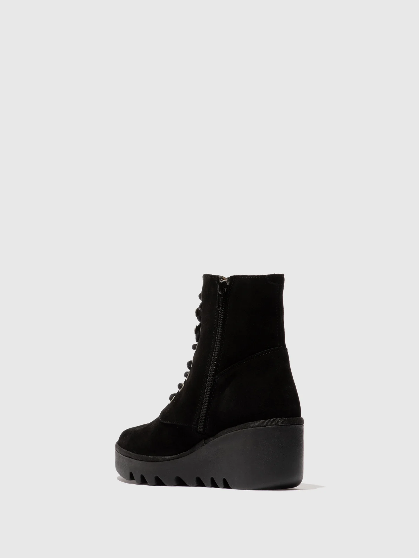 Lace-up Ankle Boots BIRR534FLY OIL SUEDE BLACK - Image 3