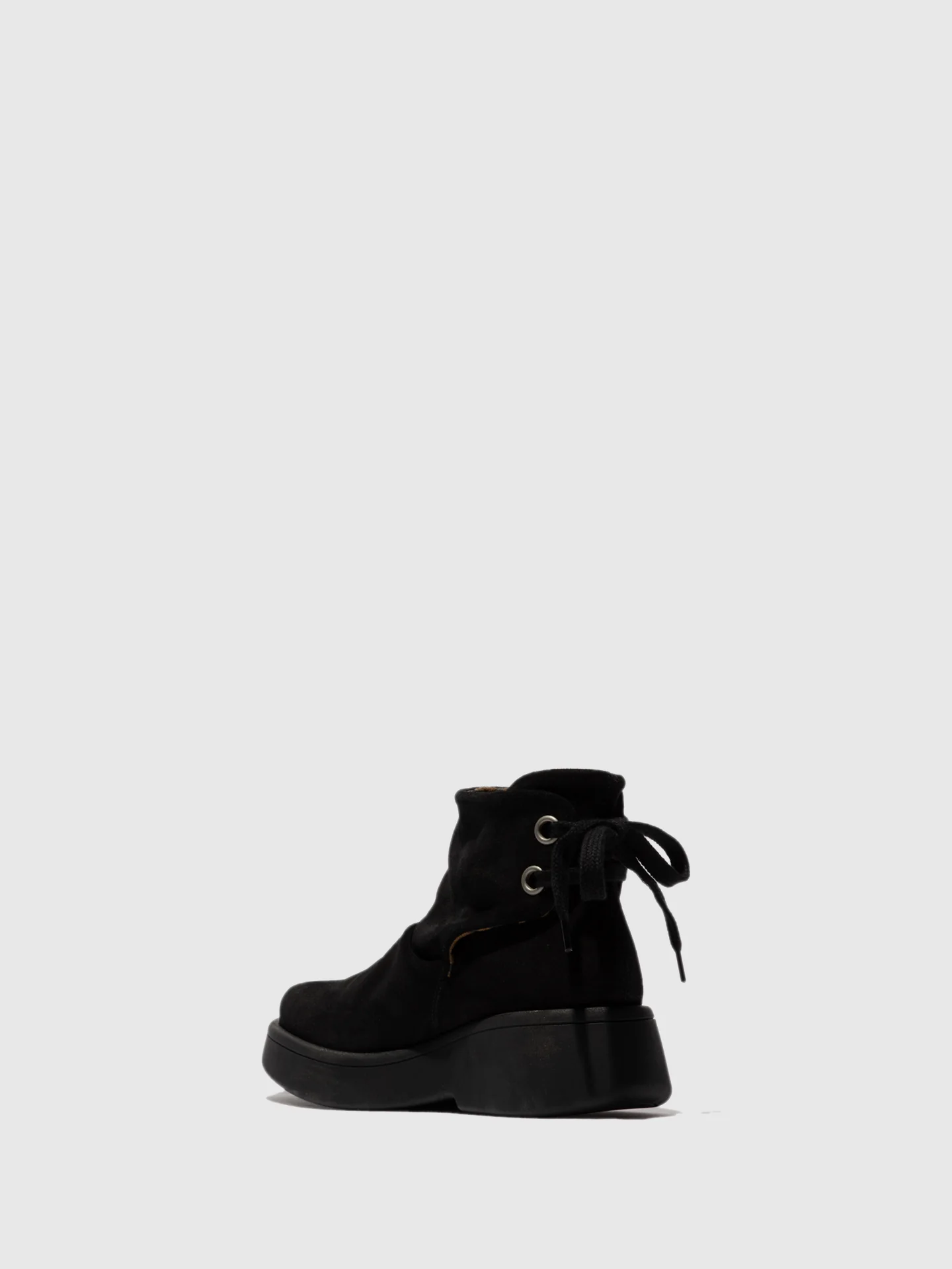Lace-up Ankle Boots MEBS189FLY OIL SUEDE BLACK - Image 3