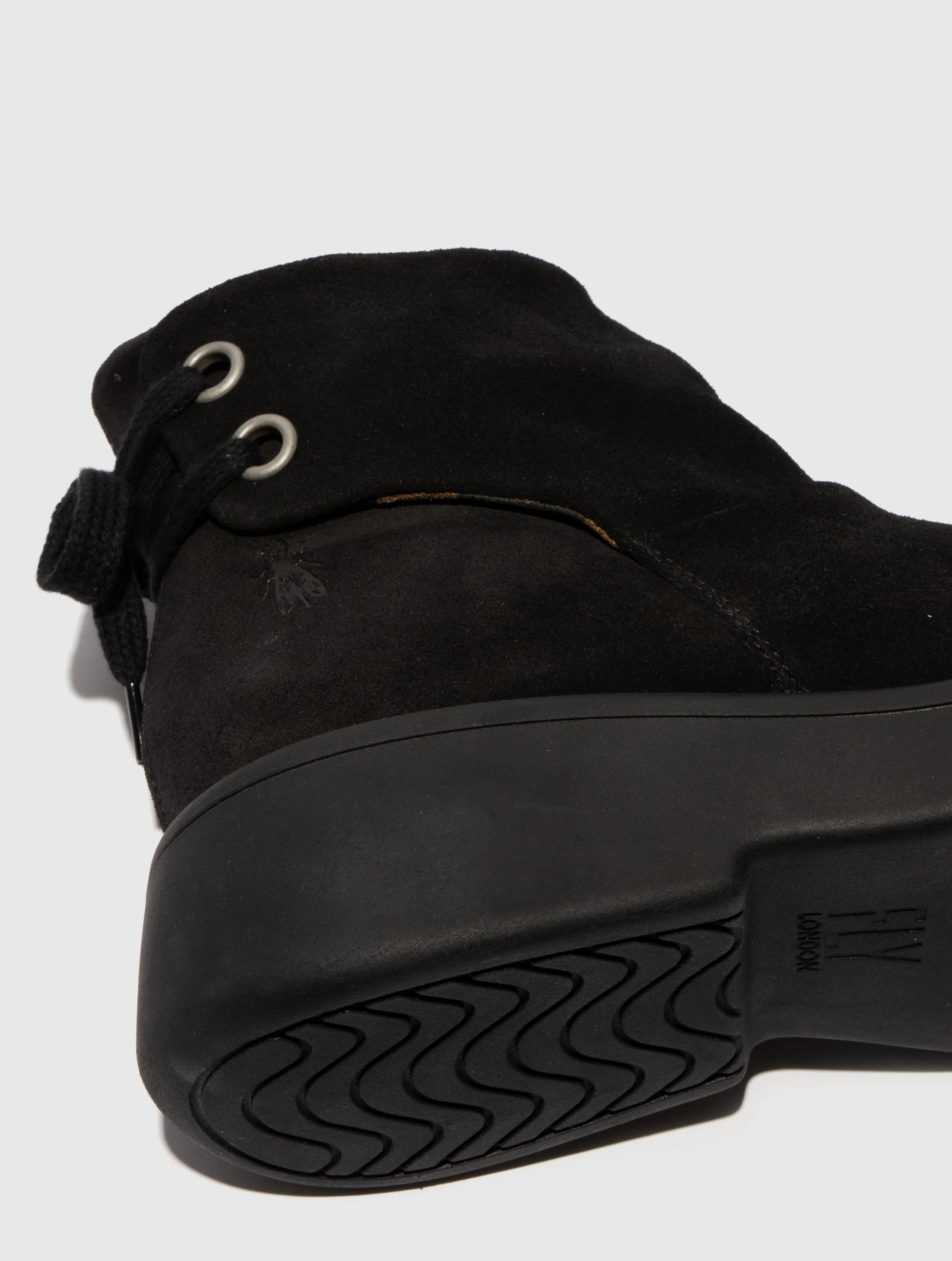 Lace-up Ankle Boots MEBS189FLY OIL SUEDE BLACK - Image 4