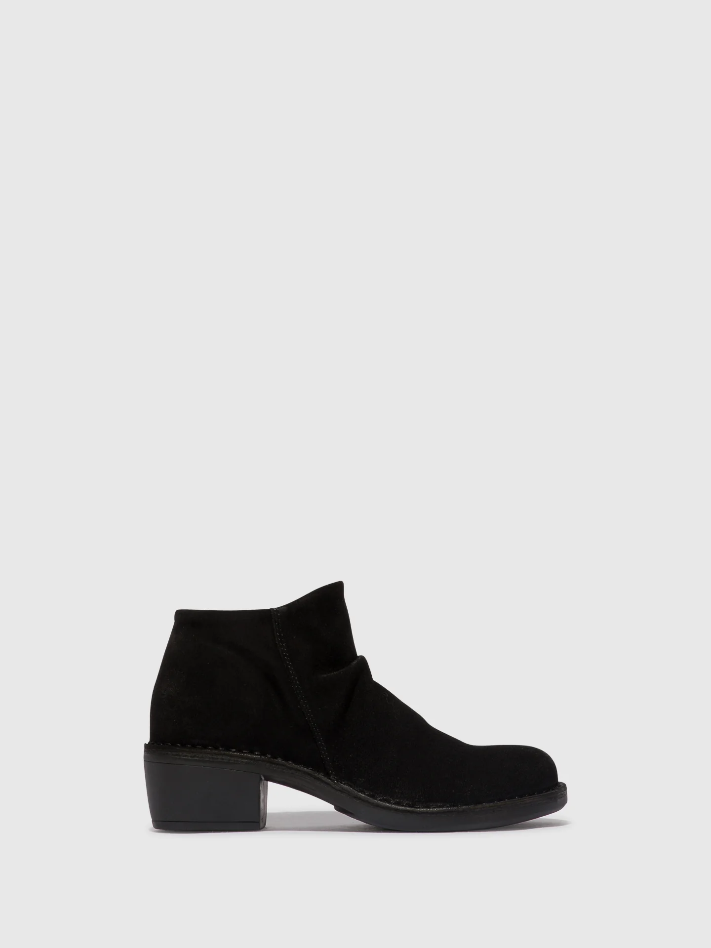 Zip Up Ankle Boots MERK093FLY OIL SUEDE BLACK