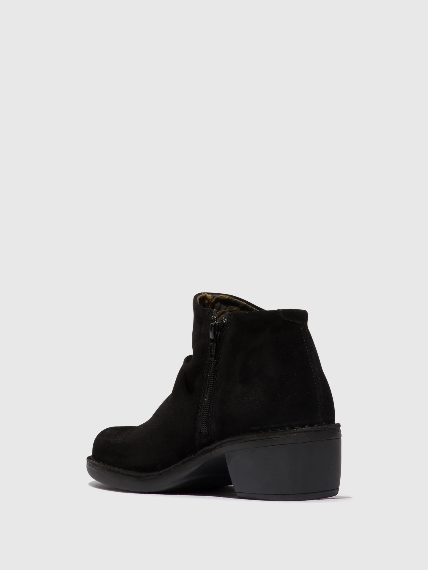 Zip Up Ankle Boots MERK093FLY OIL SUEDE BLACK - Image 3