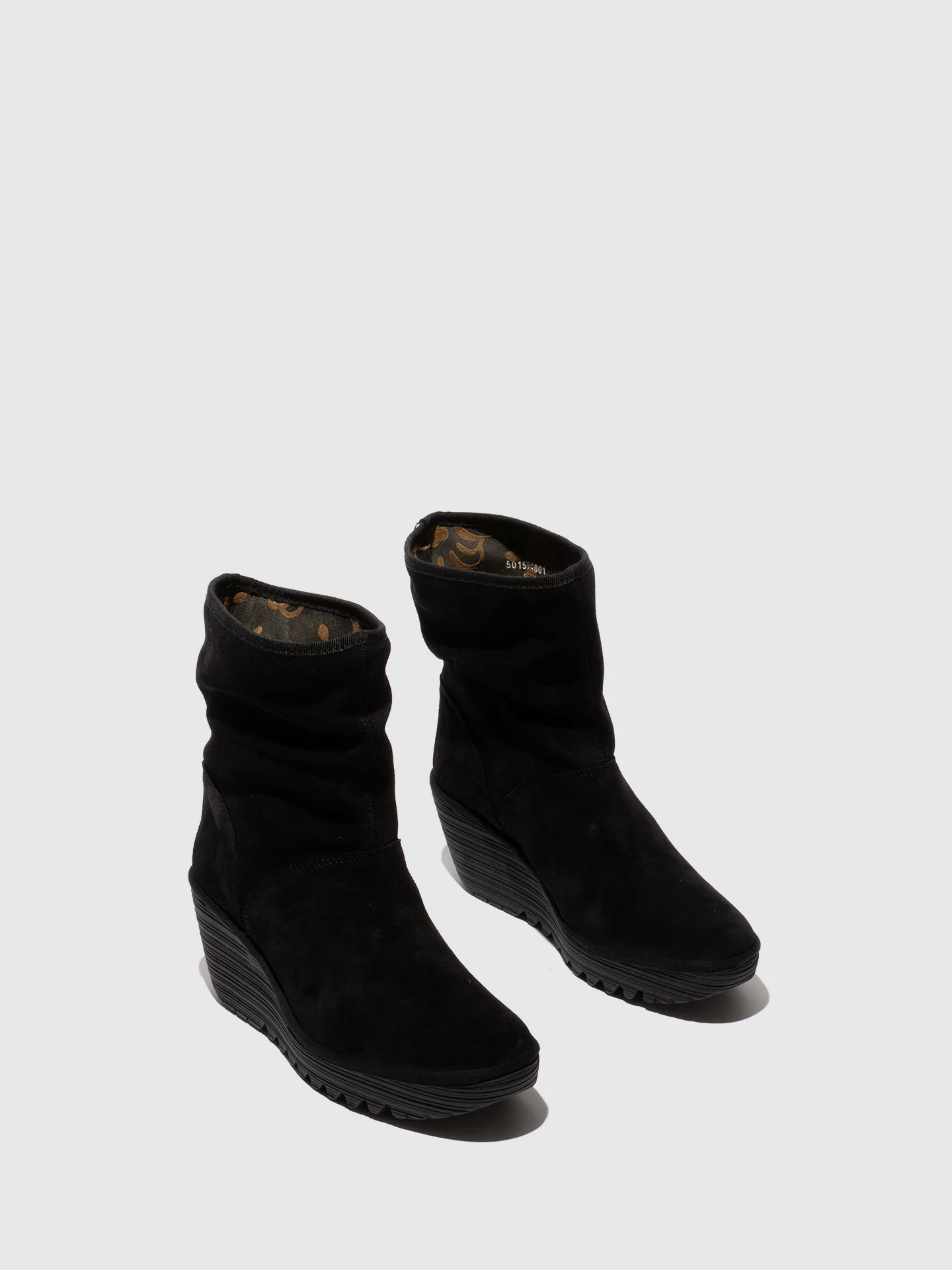 Zip Up Ankle Boots YAXO594FLY OIL SUEDE BLACK - Image 2