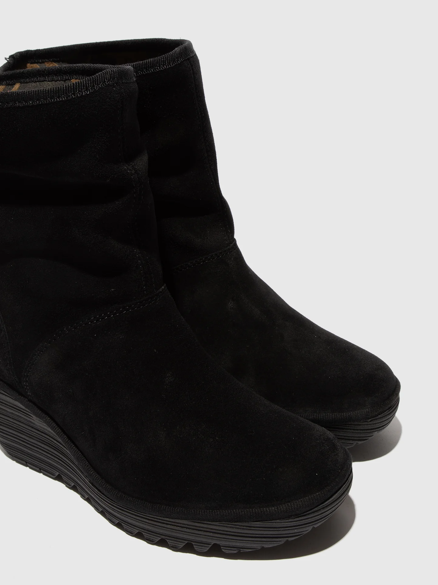 Zip Up Ankle Boots YAXO594FLY OIL SUEDE BLACK - Image 3