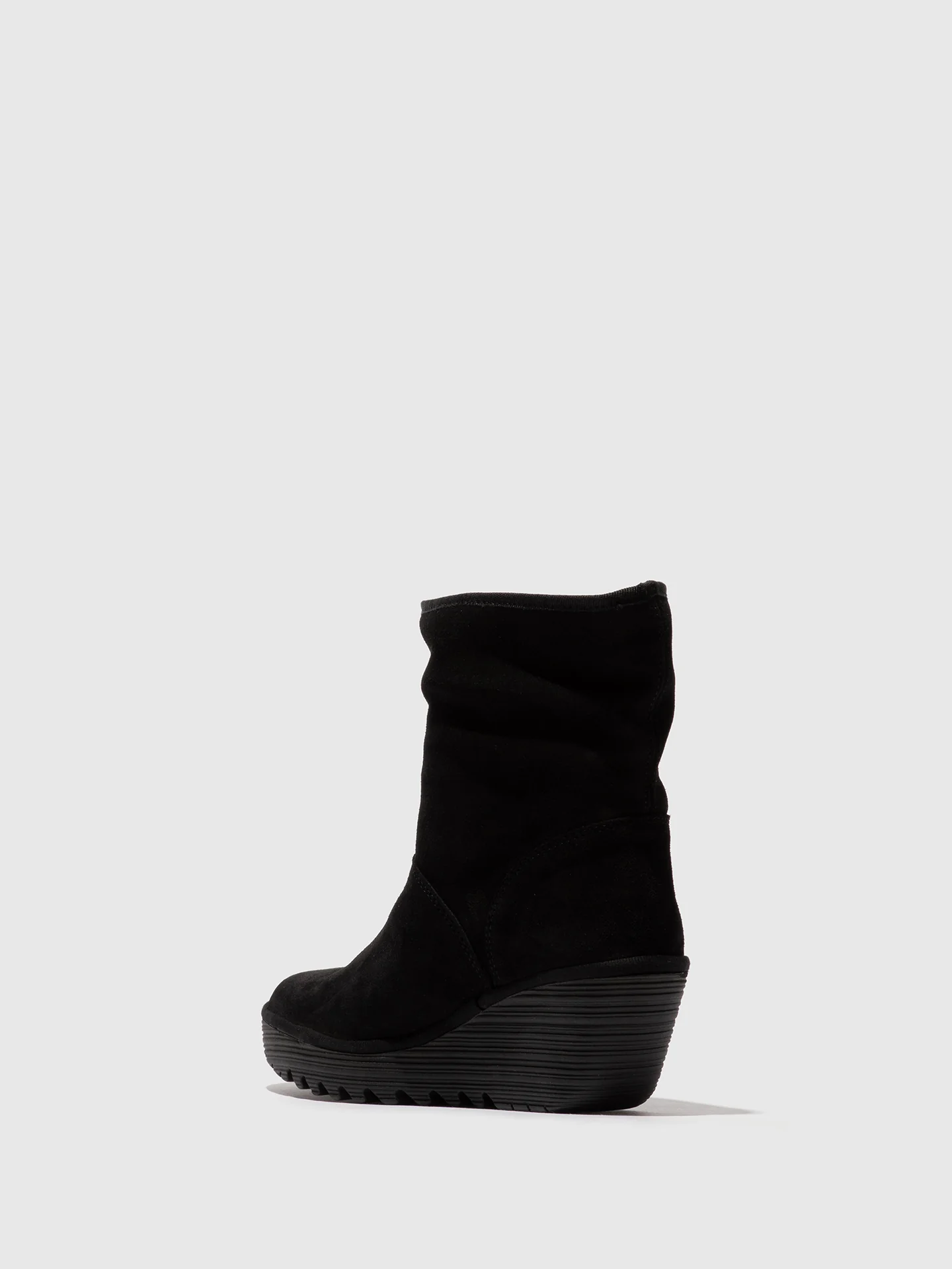 Zip Up Ankle Boots YAXO594FLY OIL SUEDE BLACK - Image 4